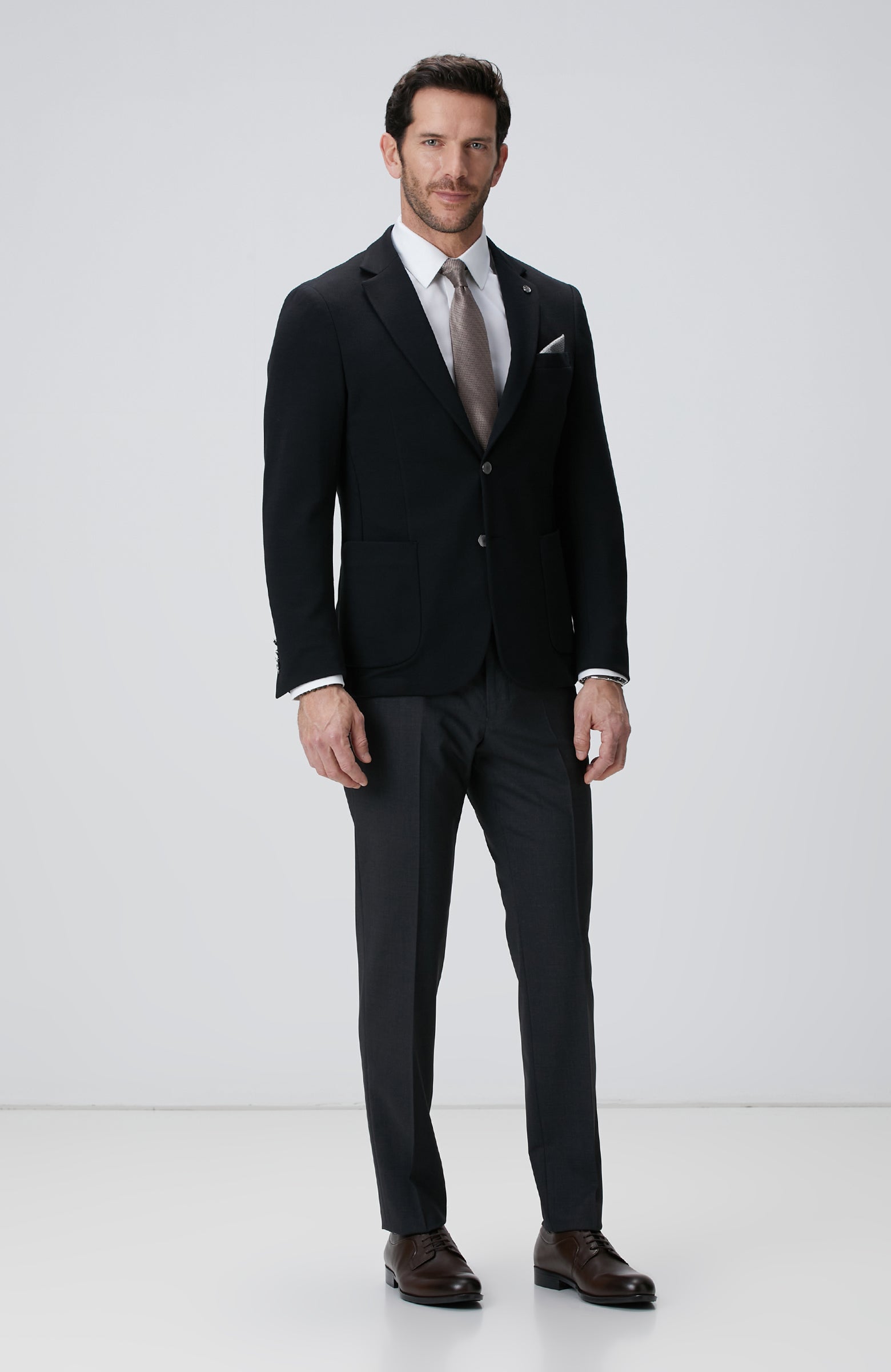 MEN'S White Non-Iron Satin Shirt