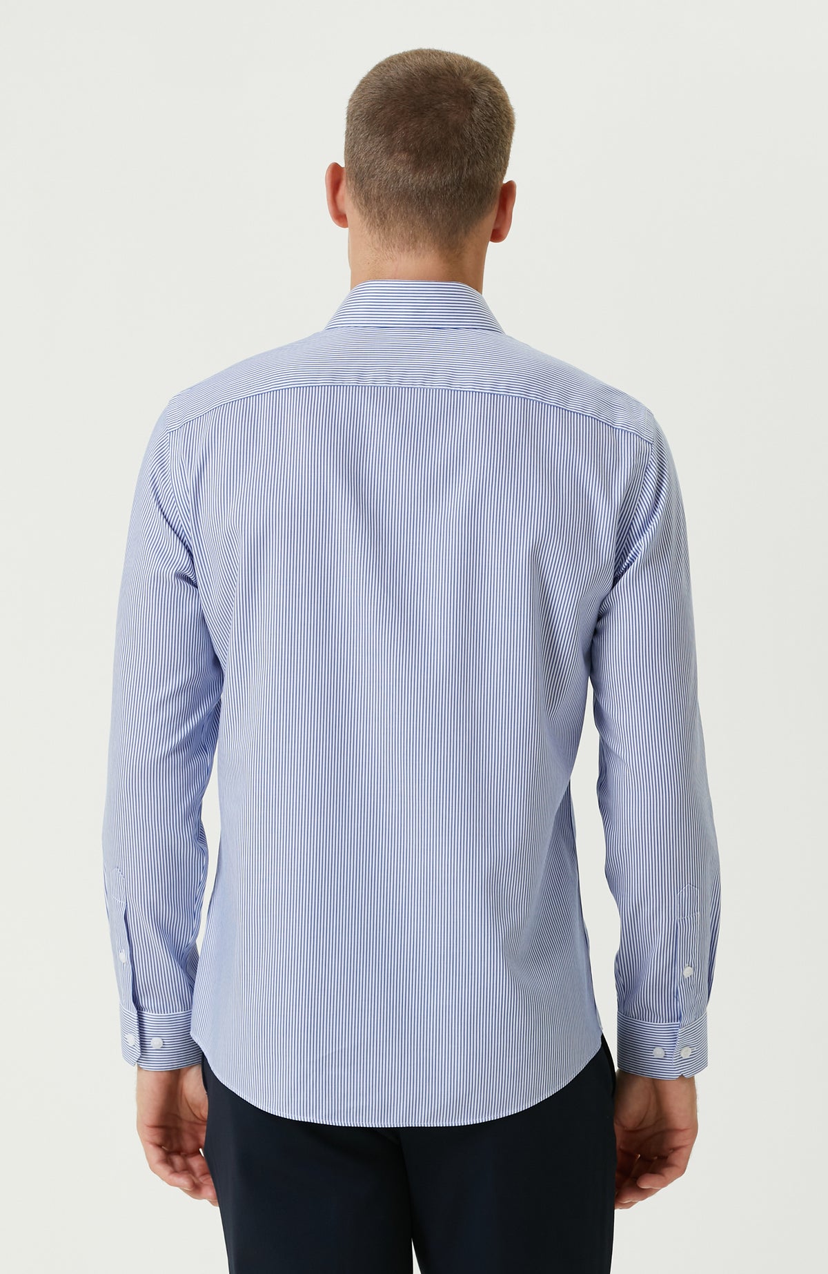 MEN'S STRIPE PATTERN NON-IRON SHIRT