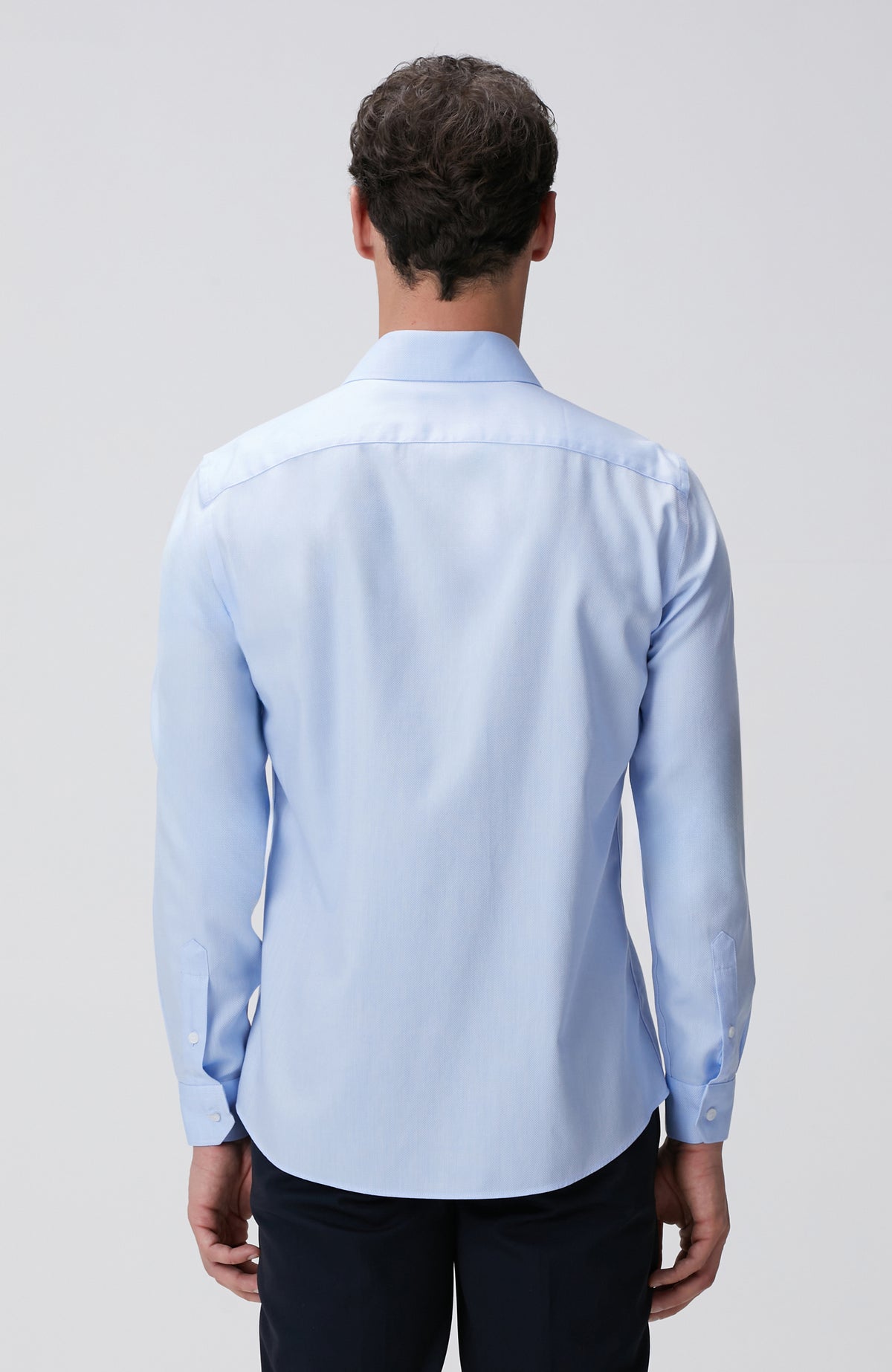 MEN'S Blue Non-ron Shirt
