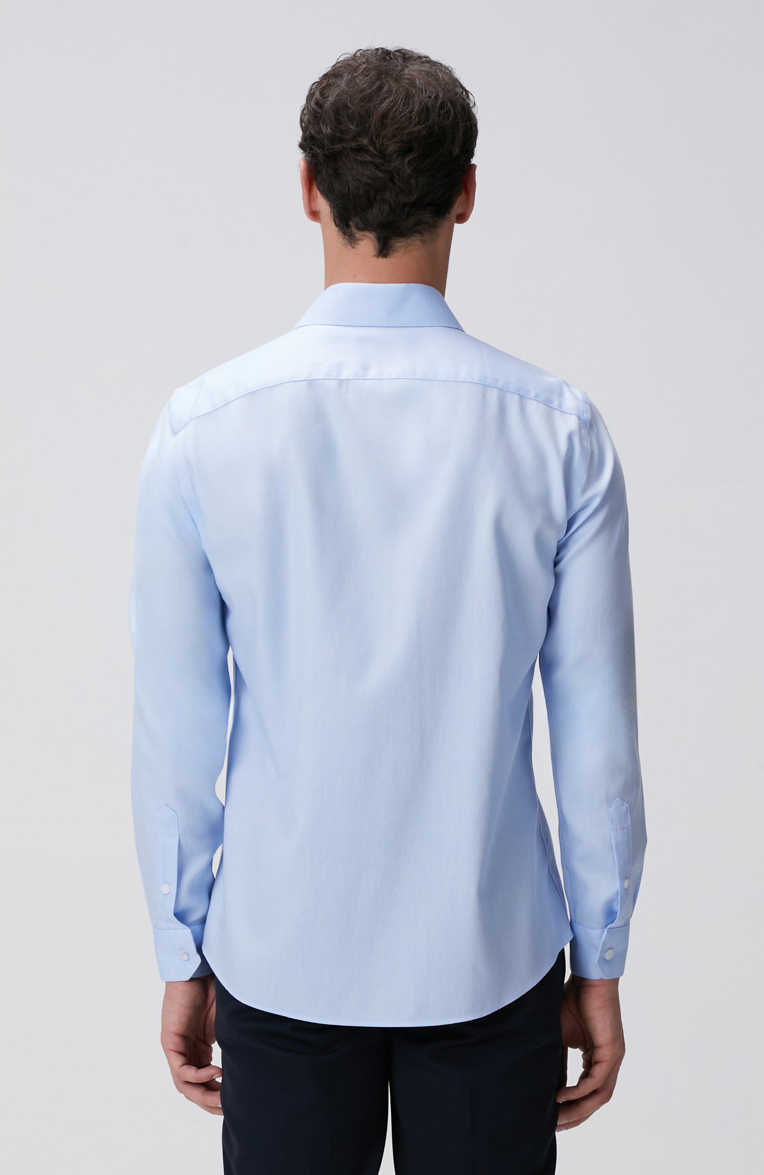 MEN'S Blue Non-ron Shirt