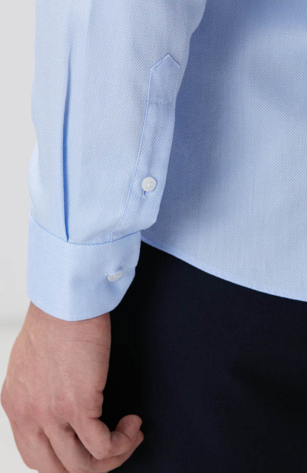 MEN'S Blue Non-ron Shirt