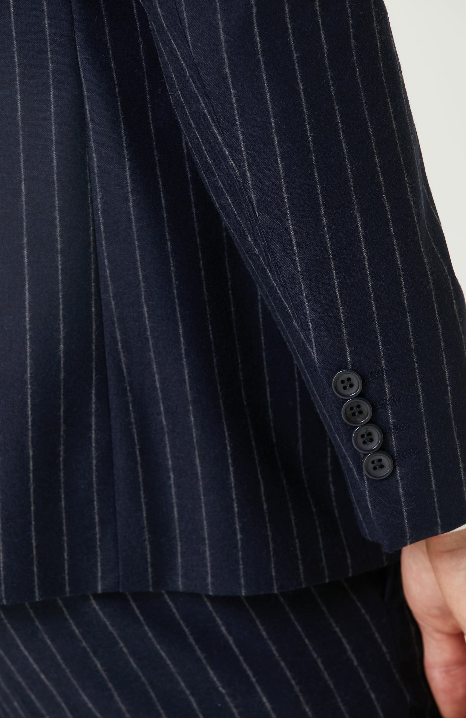 MEN'S Navy Blue Striped Suit