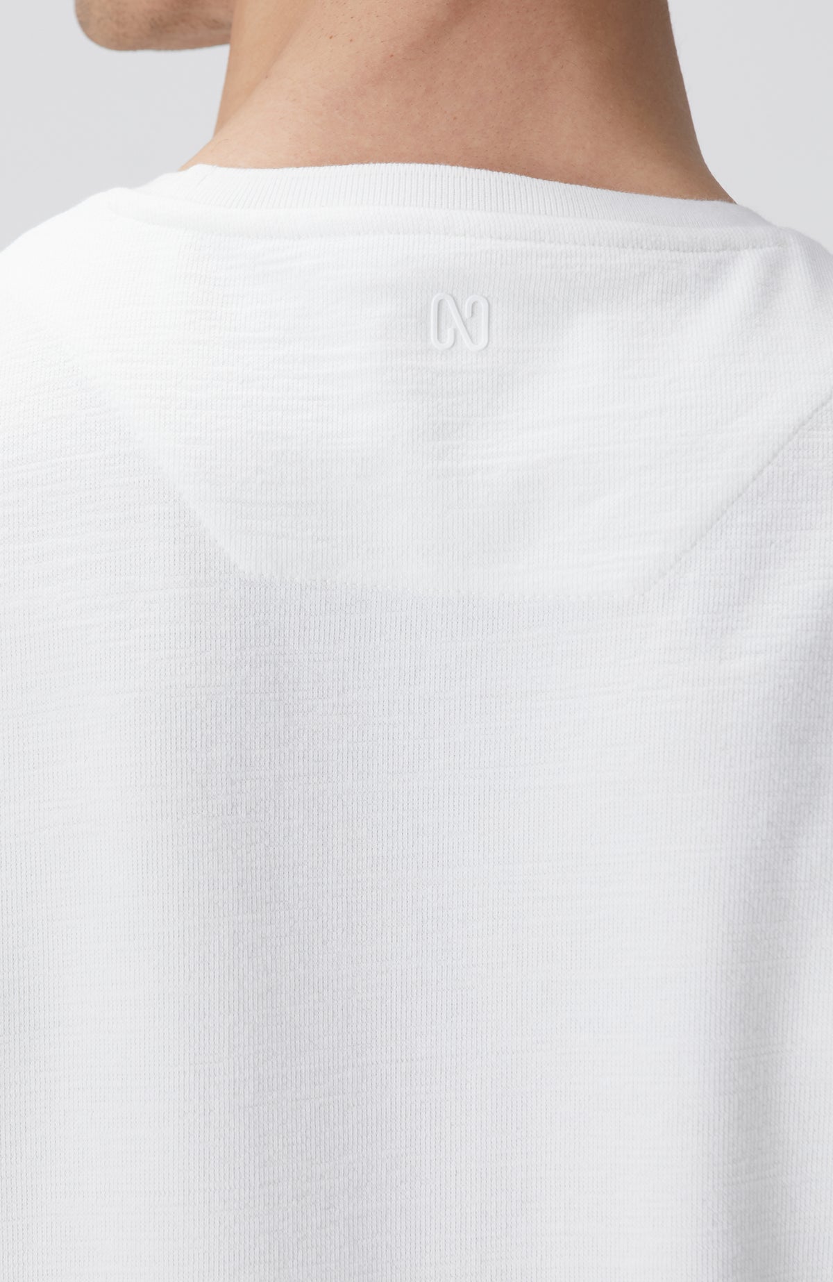 MEN'S Off-White Long Sleeve Cotton T-shirt