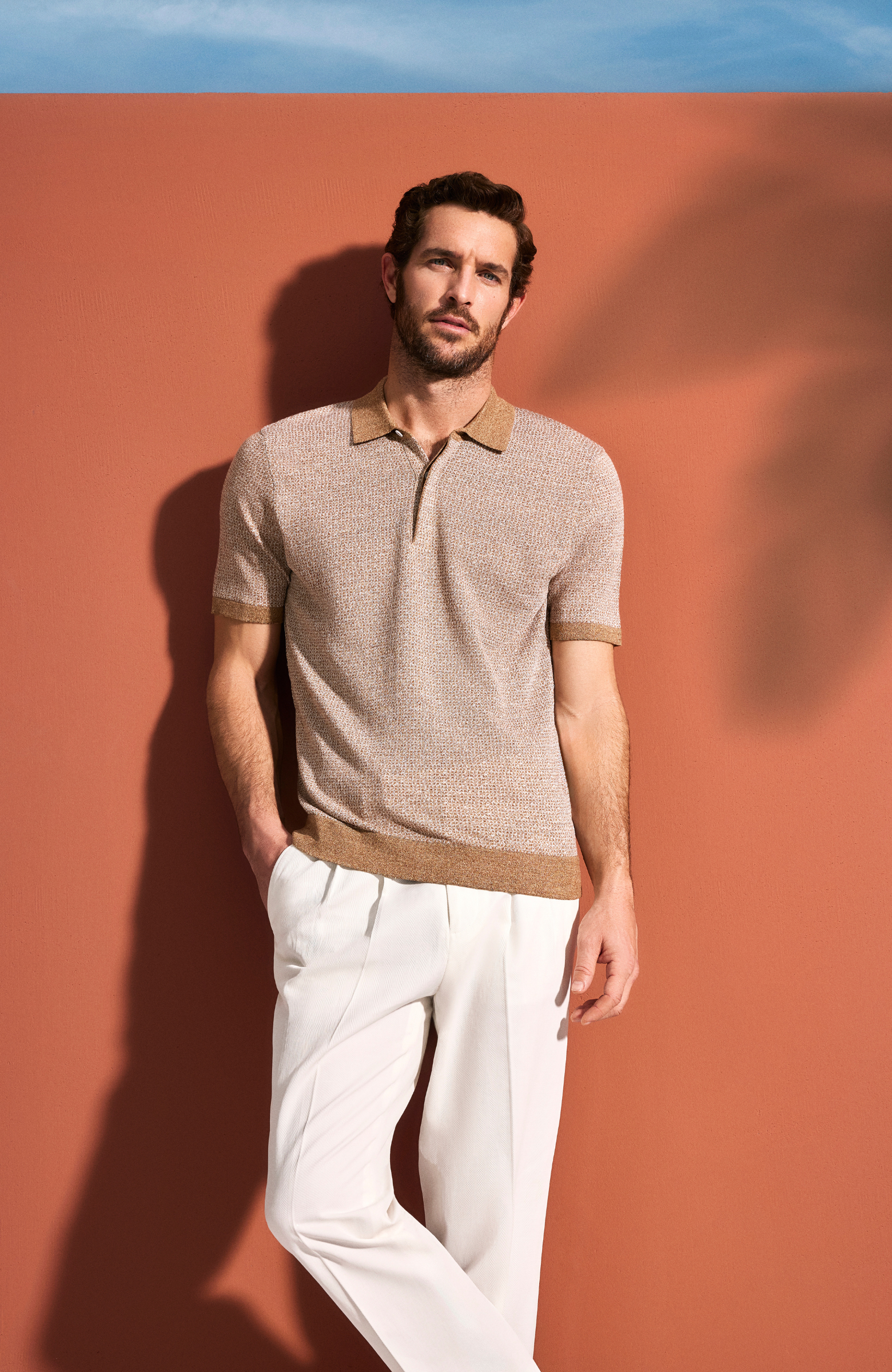 MEN'S Limited Beige Linen Blend Sweater