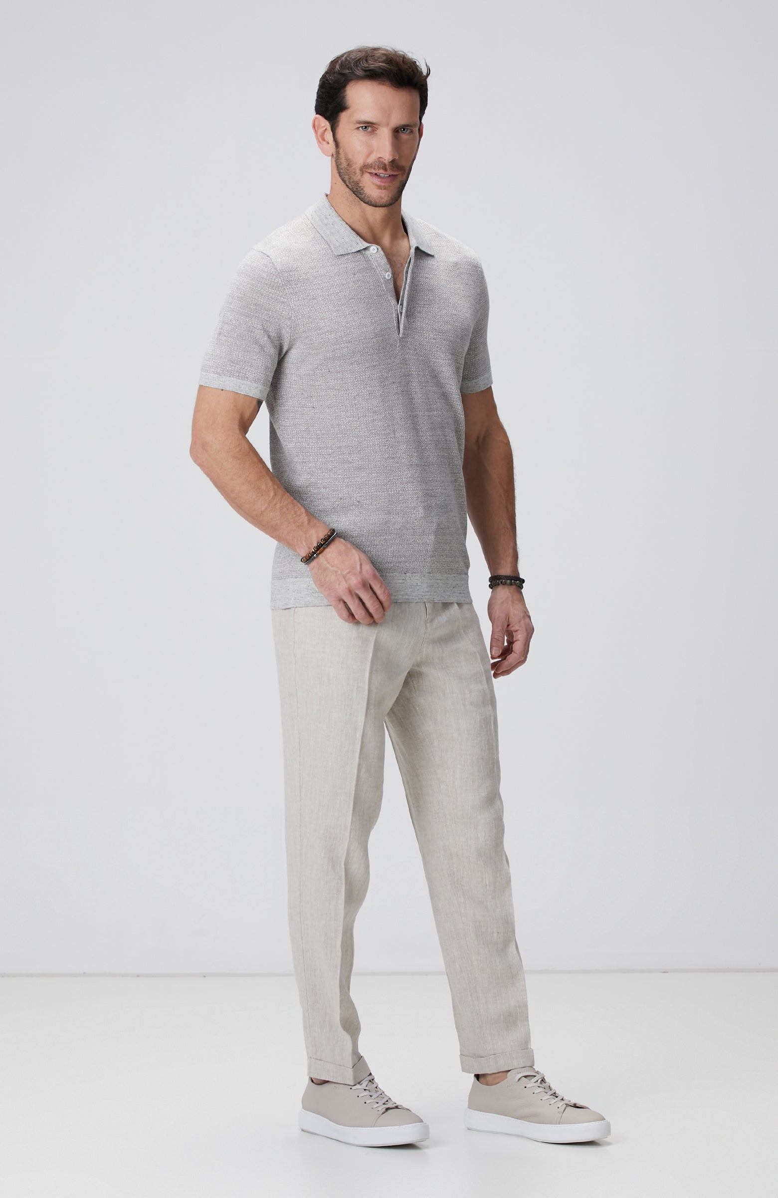 MEN'S Limited Gray Linen Blend Sweater