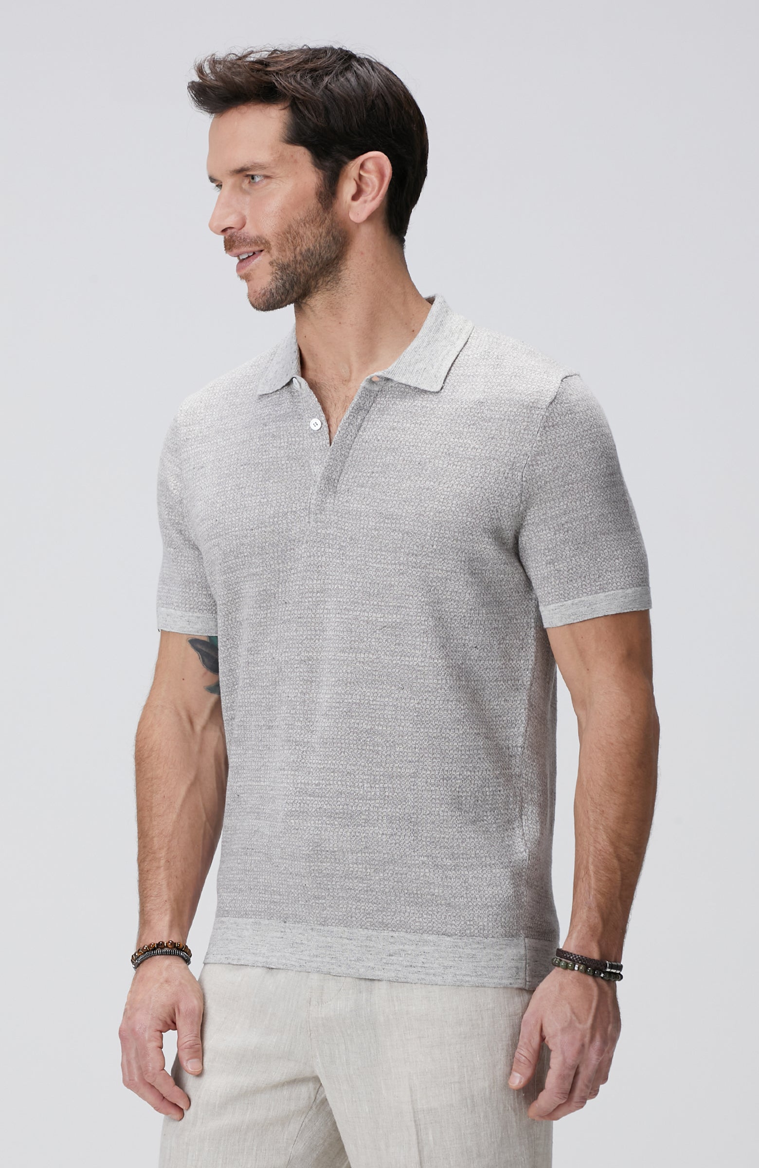 MEN'S Limited Gray Linen Blend Sweater