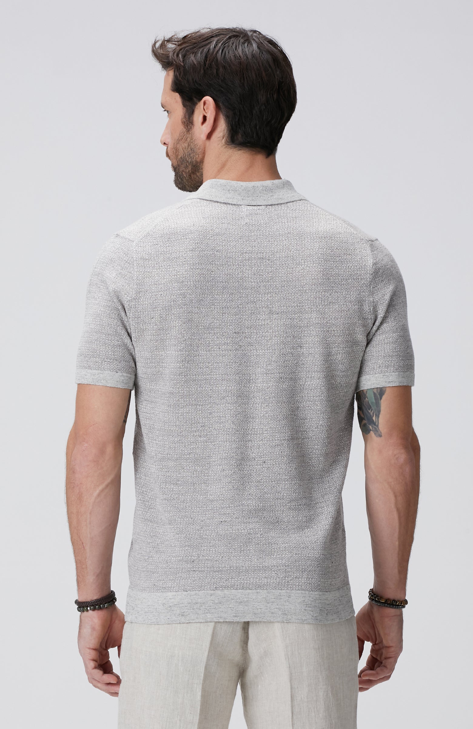 MEN'S Limited Gray Linen Blend Sweater