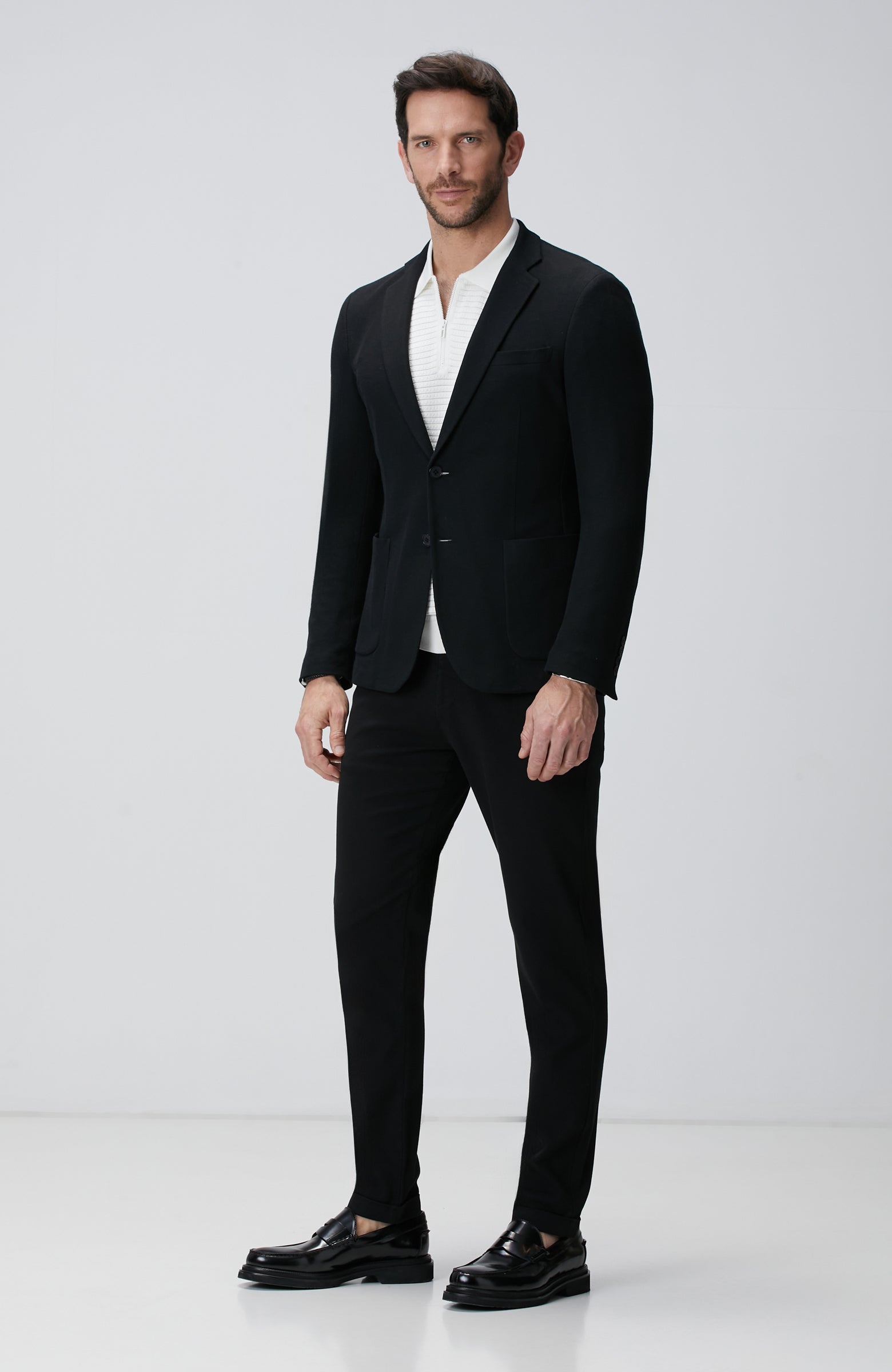 MEN'S Off-White Polo Knit Sweater