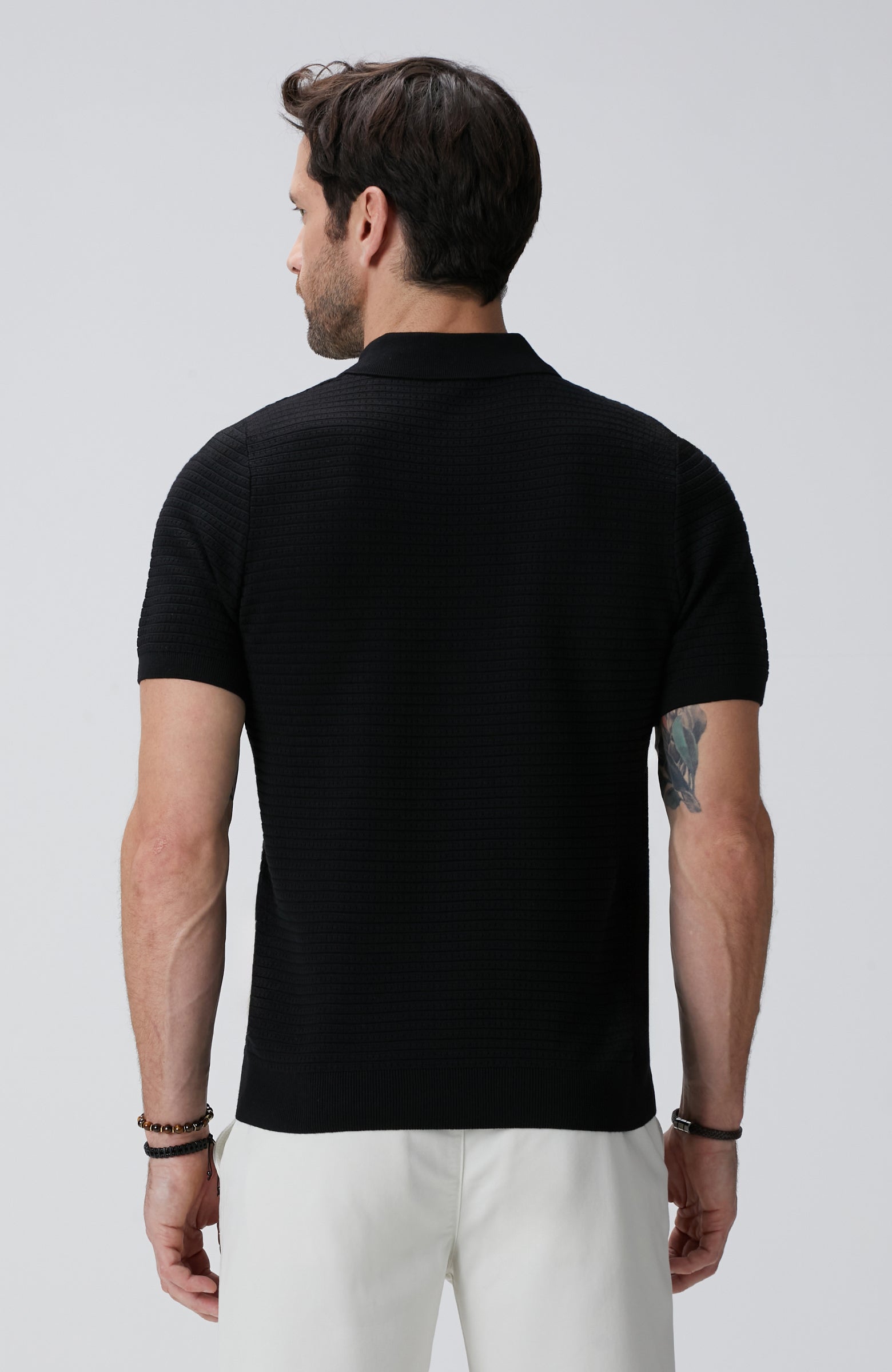 MEN'S Black Short Sleeve Sweater
