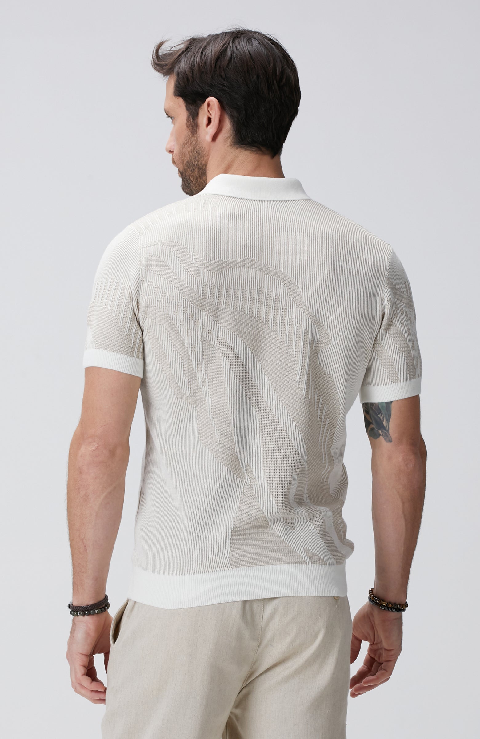 MEN'S Beige Polo Neck Sweater