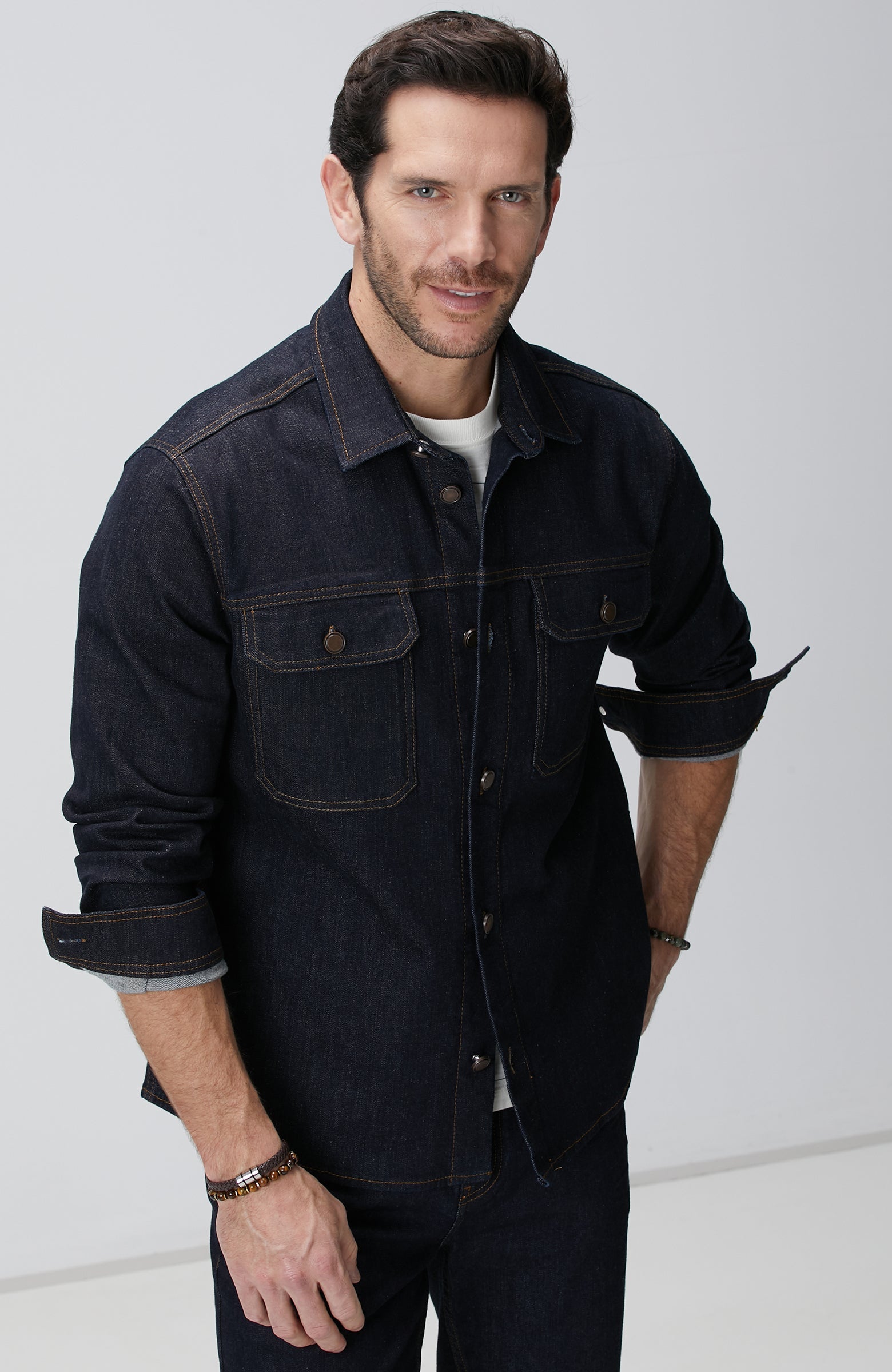 MEN'S Navy Blue Denim Shirt