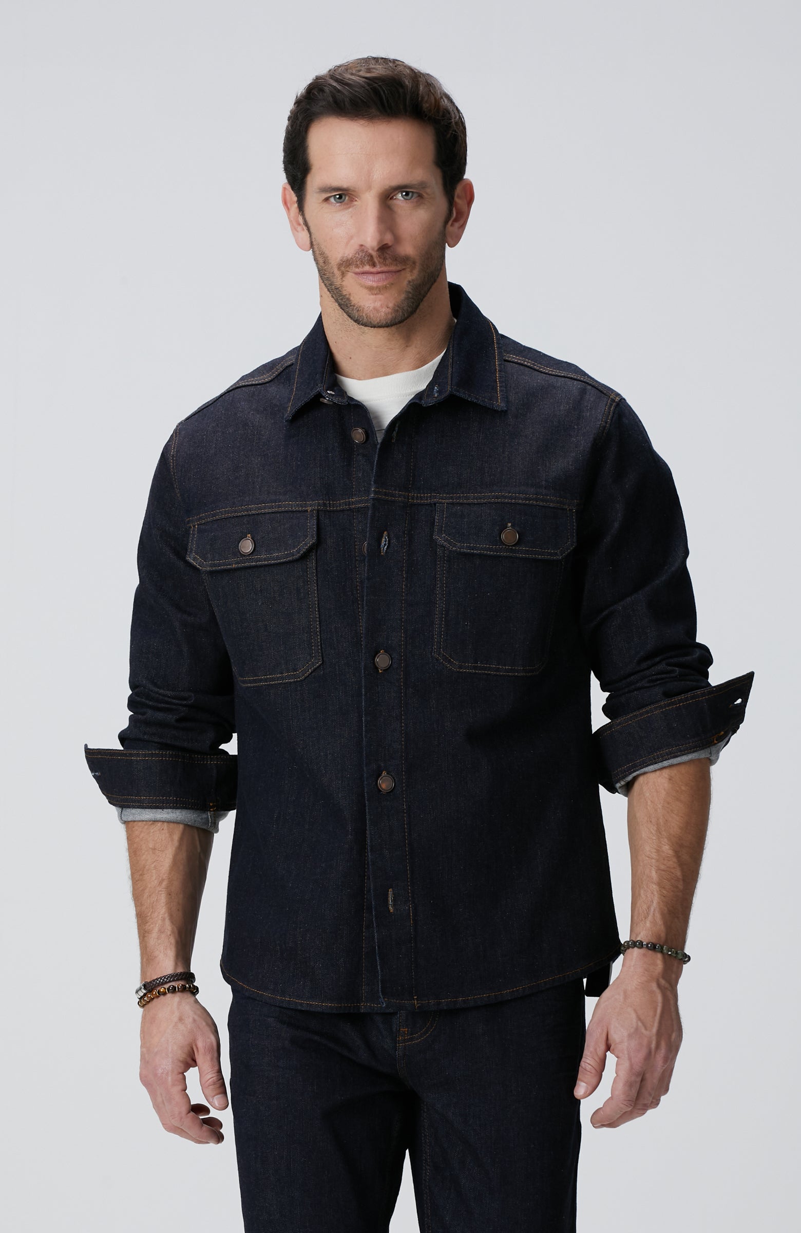 MEN'S Navy Blue Denim Shirt