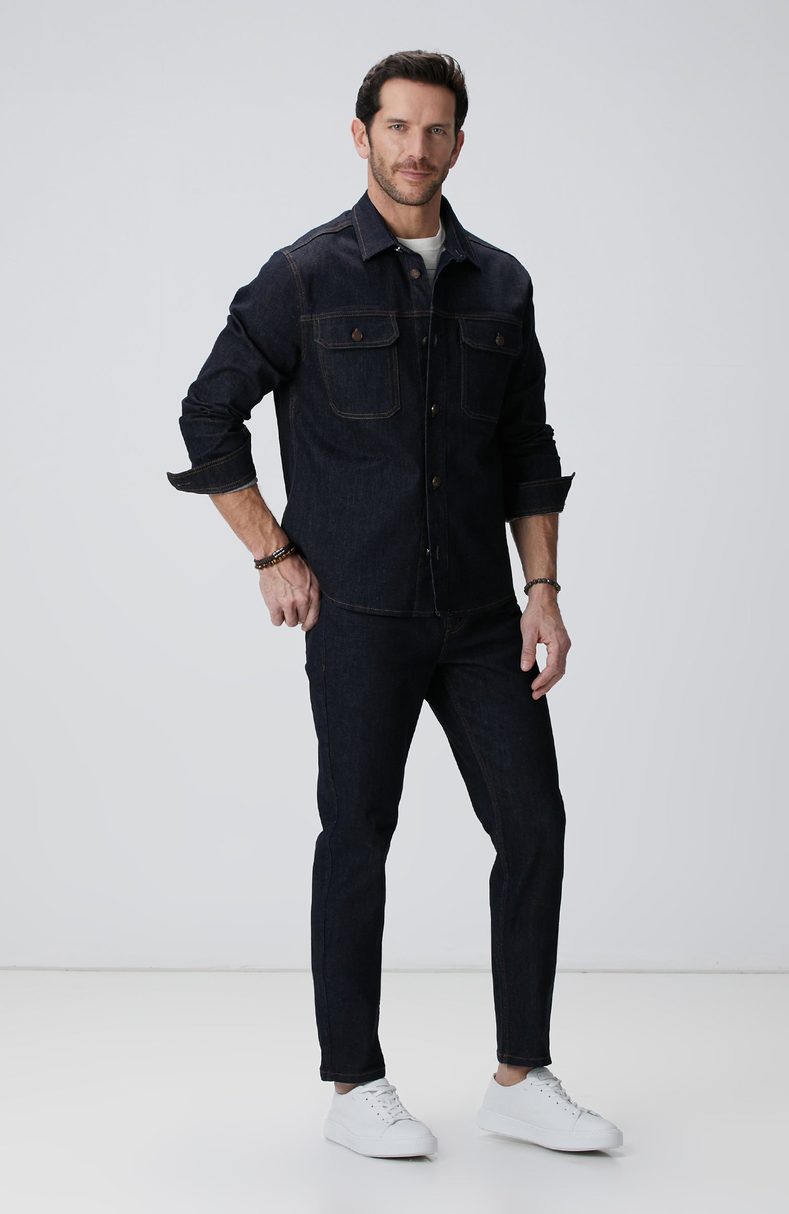 MEN'S Navy Blue Denim Shirt