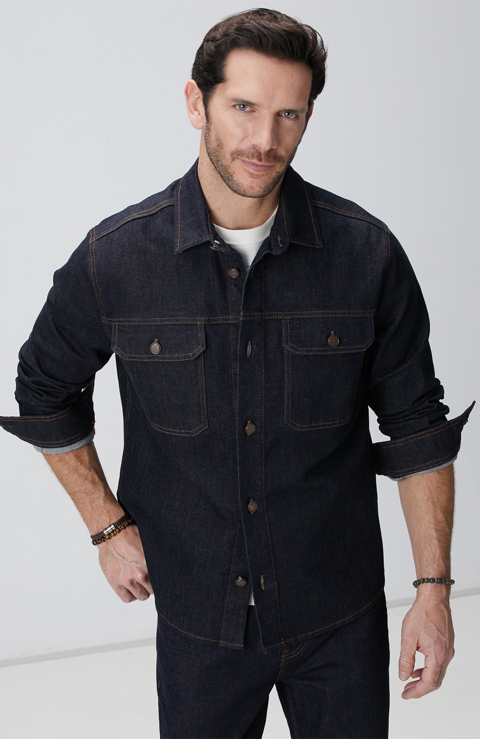 MEN'S Navy Blue Denim Shirt