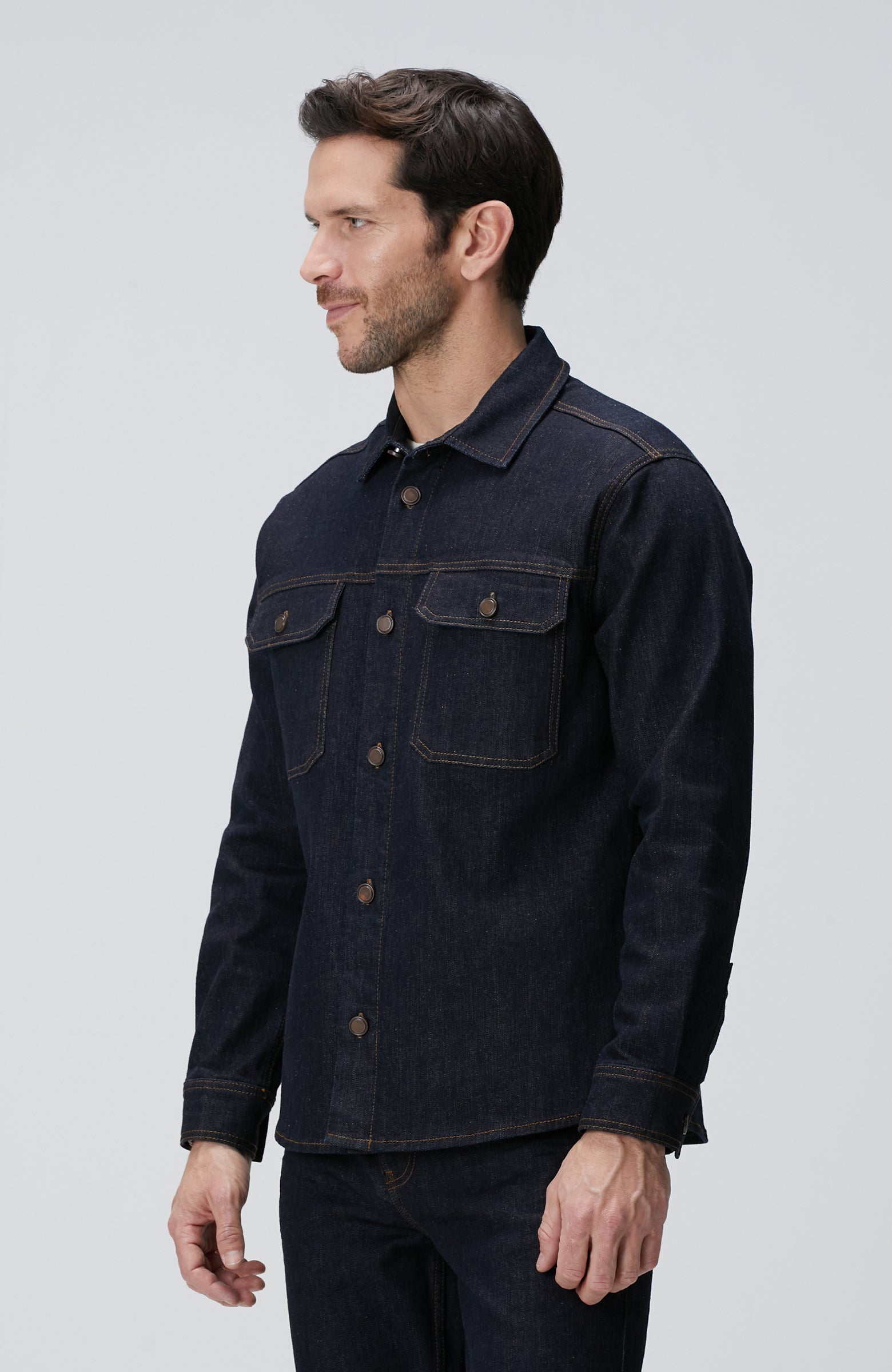 MEN'S Navy Blue Denim Shirt