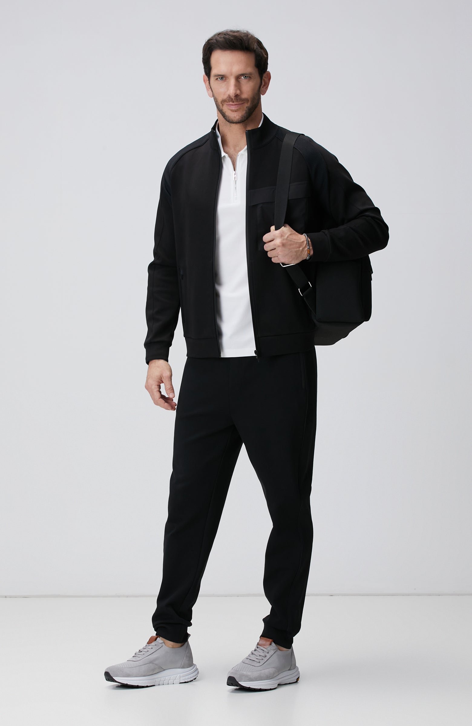 MEN'S N-Tech White Polo Mercerized T-Shirt