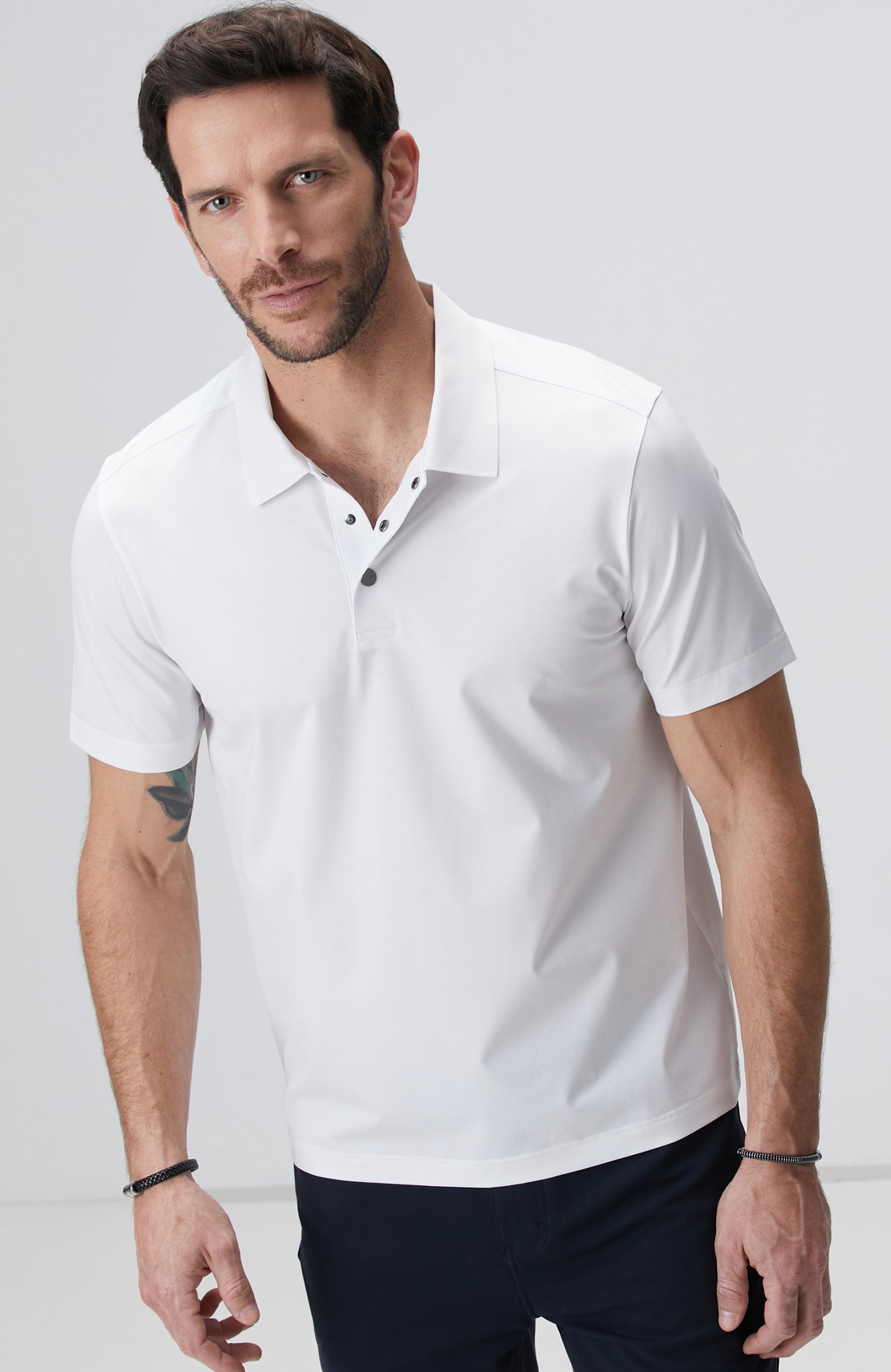 MEN'S N-Tech White Polo T-Shirt
