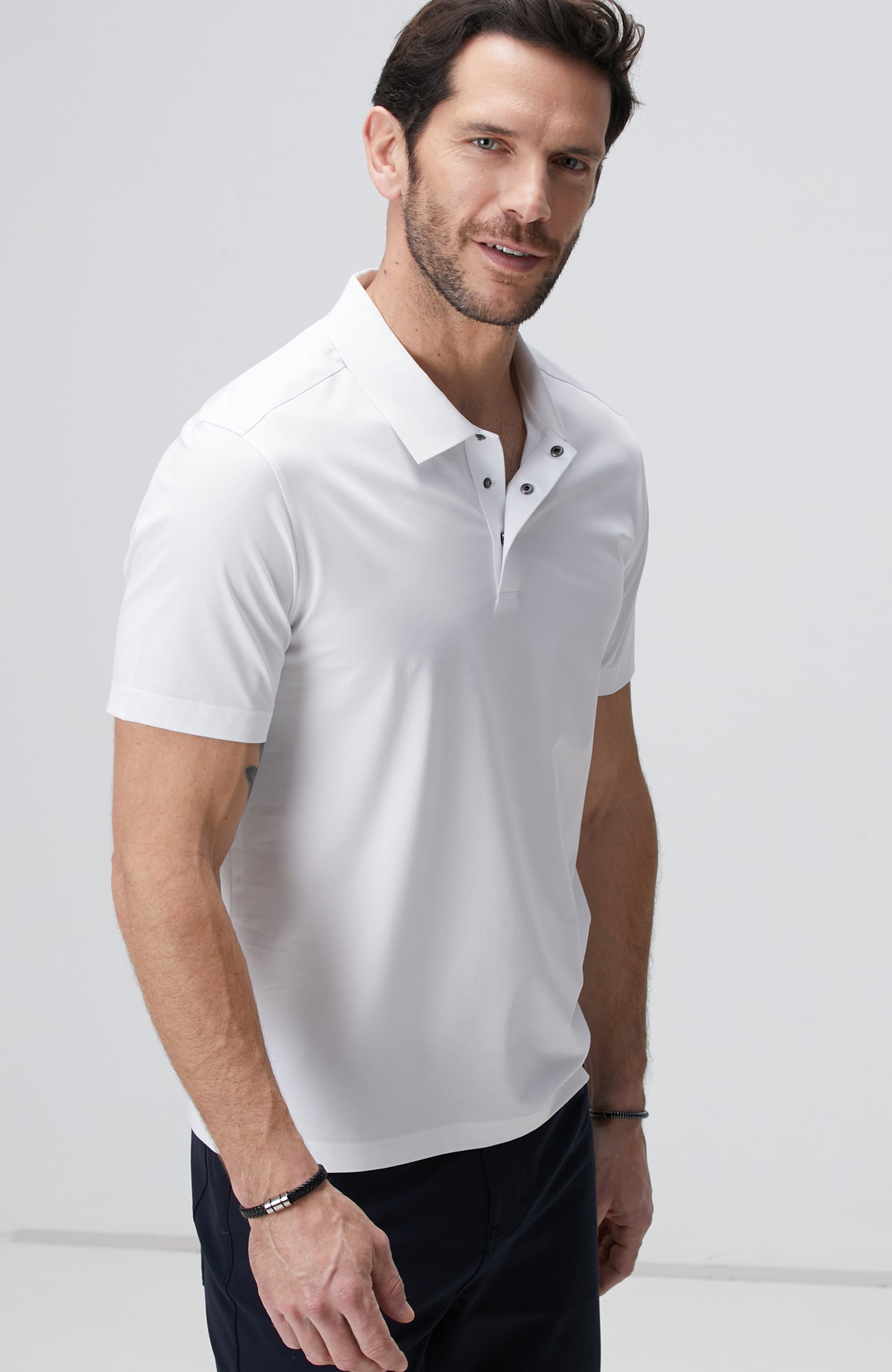 MEN'S N-Tech White Polo T-Shirt