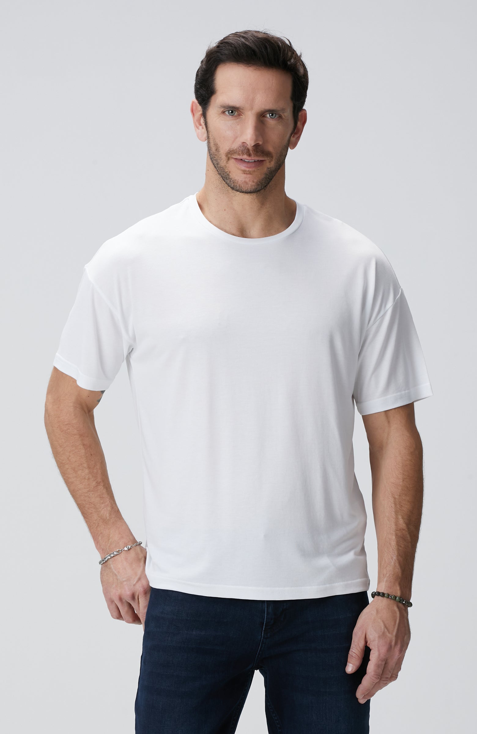 MEN'S White Modal Blend T-Shirt