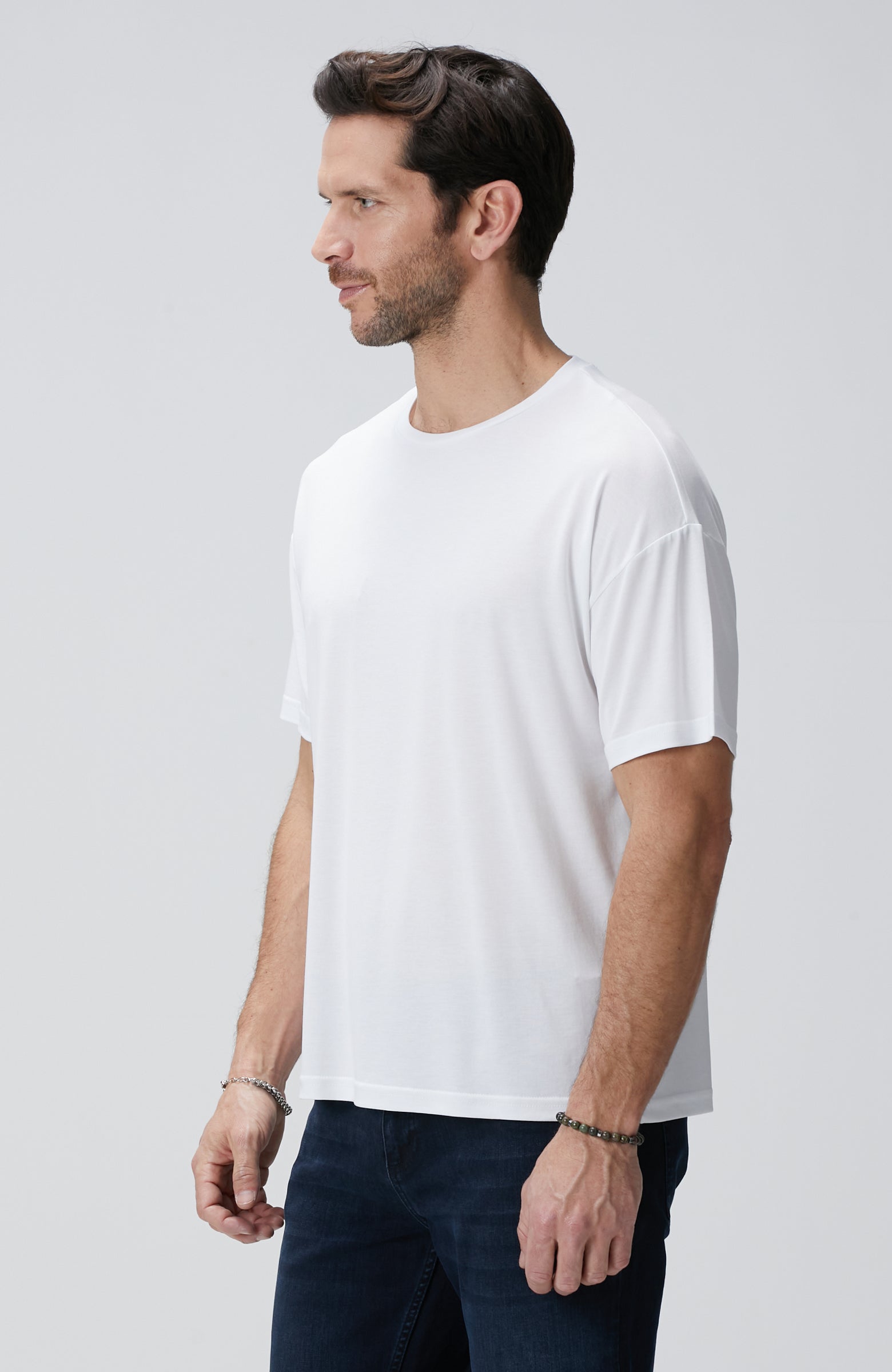 MEN'S White Modal Blend T-Shirt