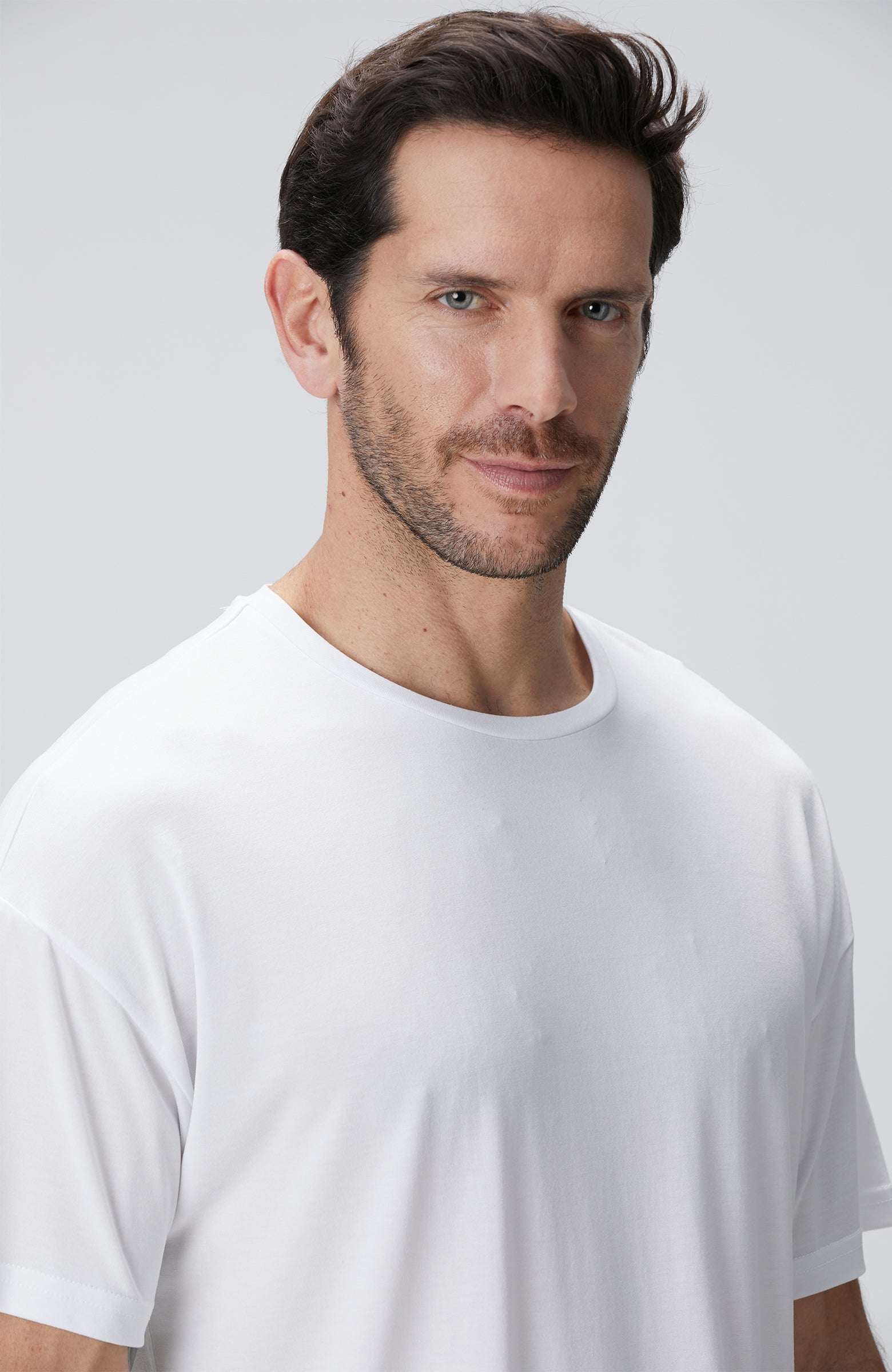 MEN'S White Modal Blend T-Shirt