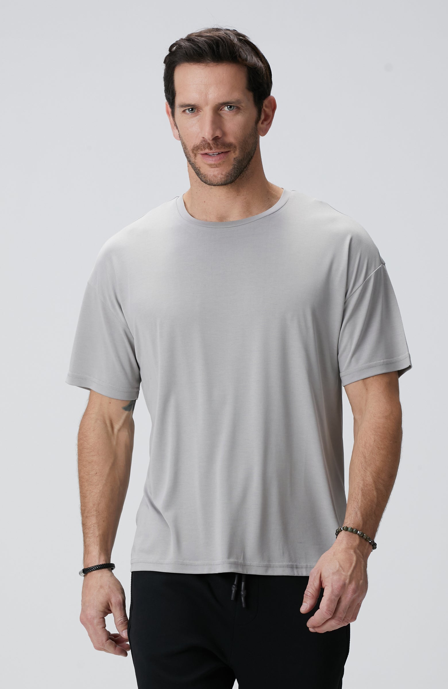 MEN'S Grey Modal Blended T-Shirt