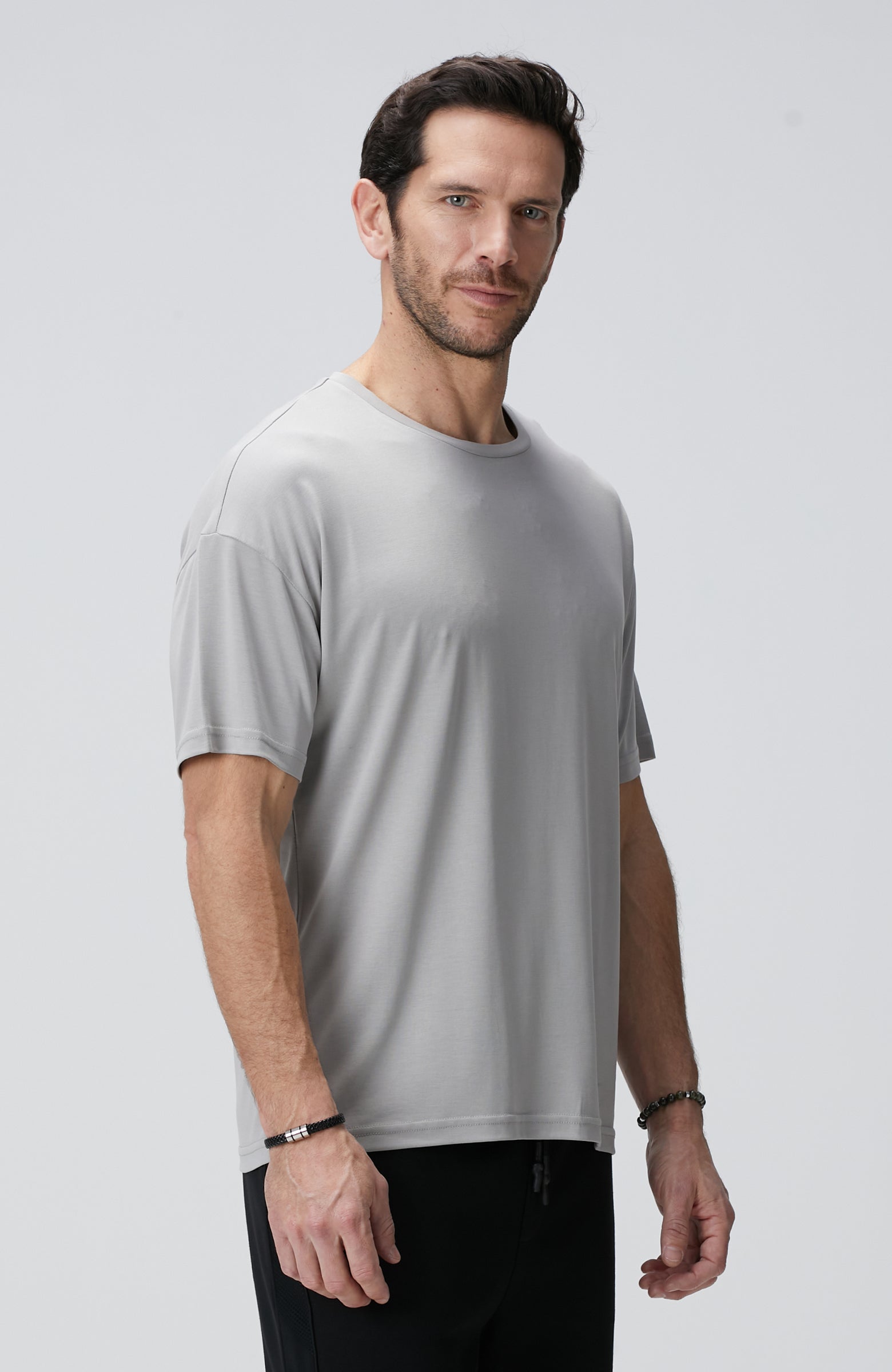 MEN'S Grey Modal Blended T-Shirt