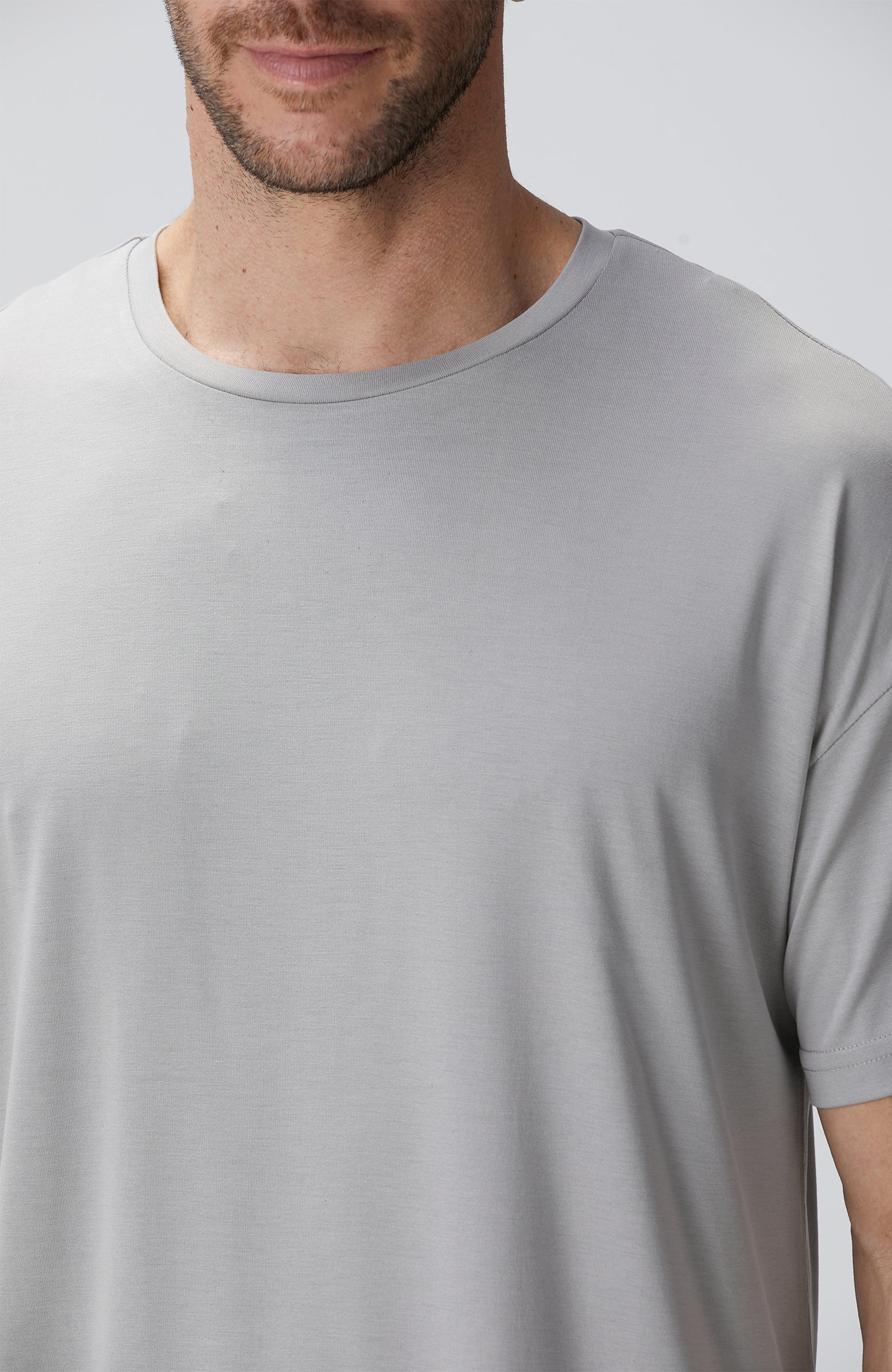 MEN&#39;S Grey Modal Blended T-Shirt