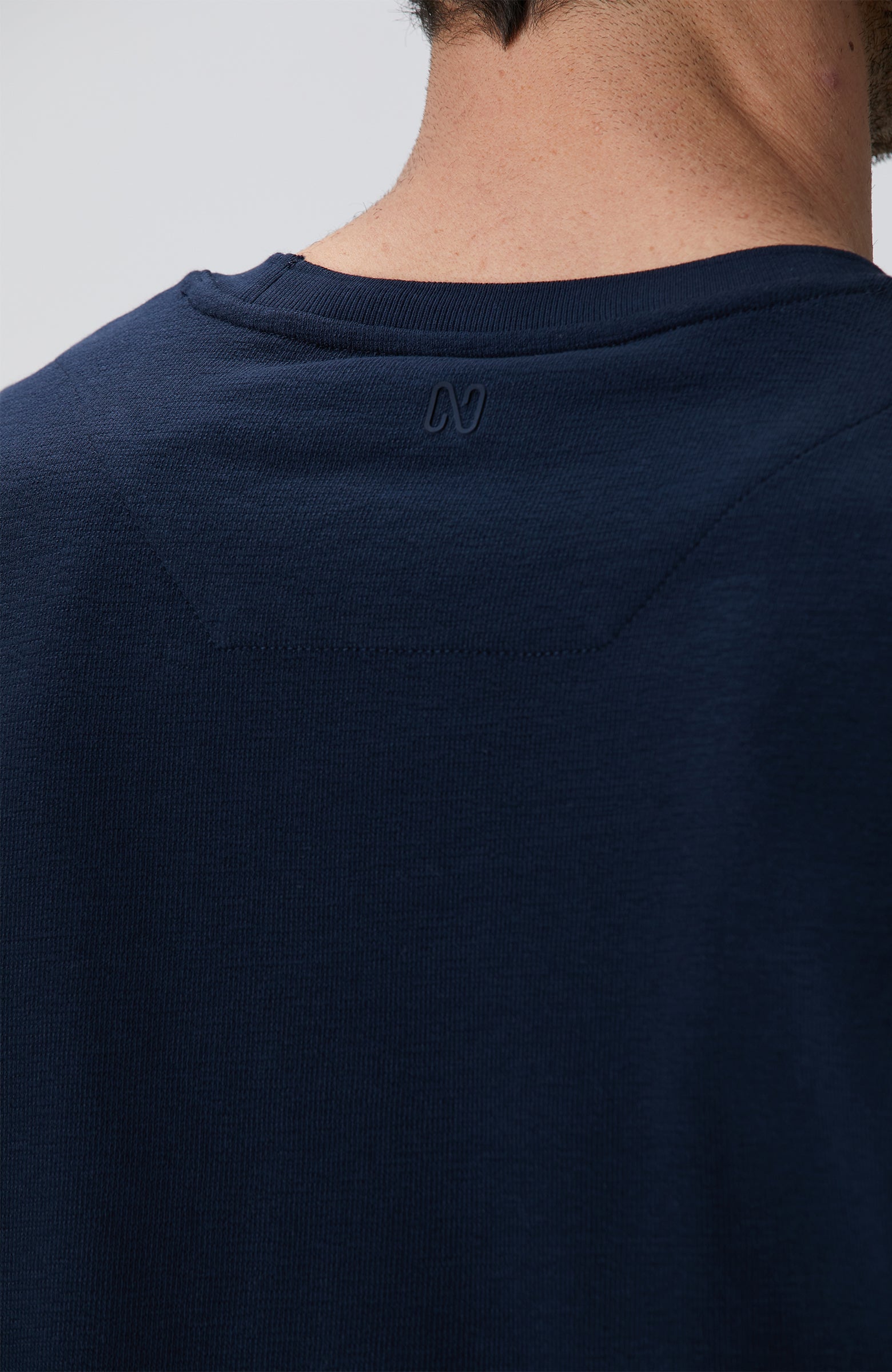 MEN'S Navy Blue Jacquard T-Shirt