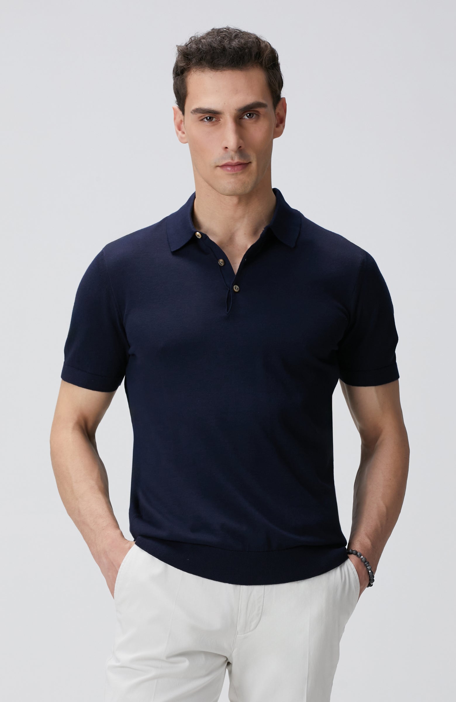MEN'S Navy Blue Basic Sweater Pullover