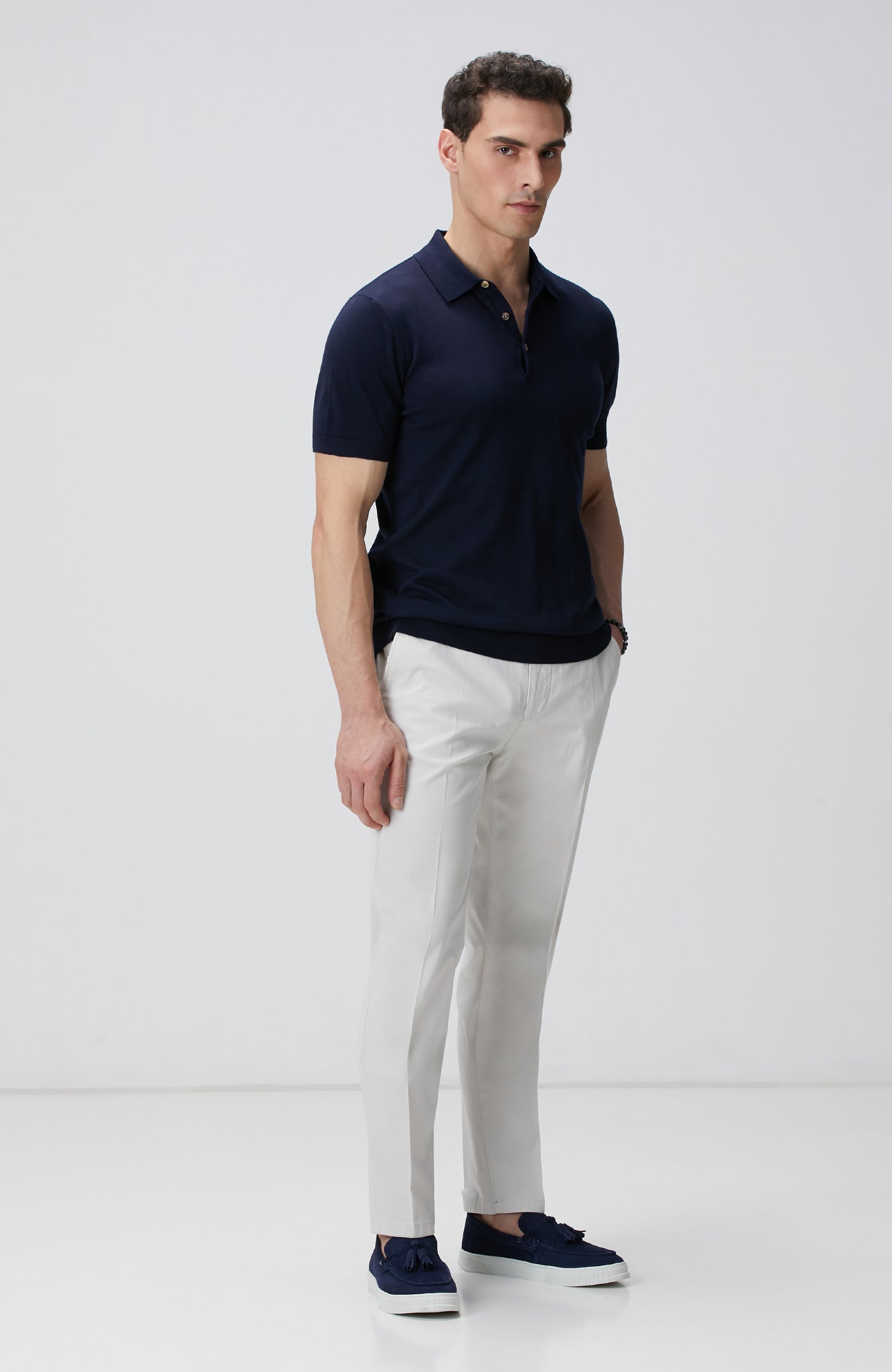 MEN'S Navy Blue Basic Sweater Pullover
