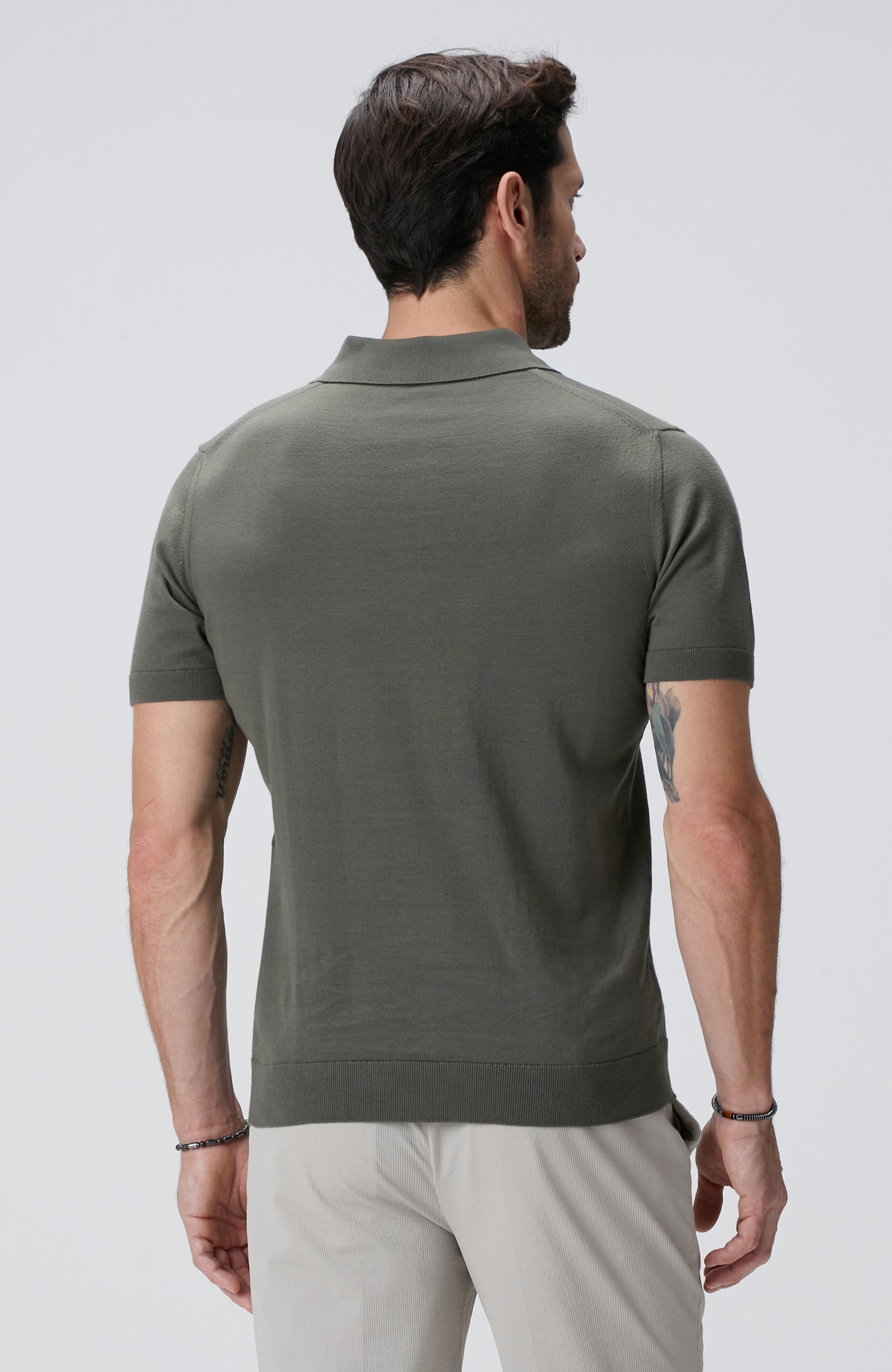 MEN'S Khaki Polo Neck Sweater