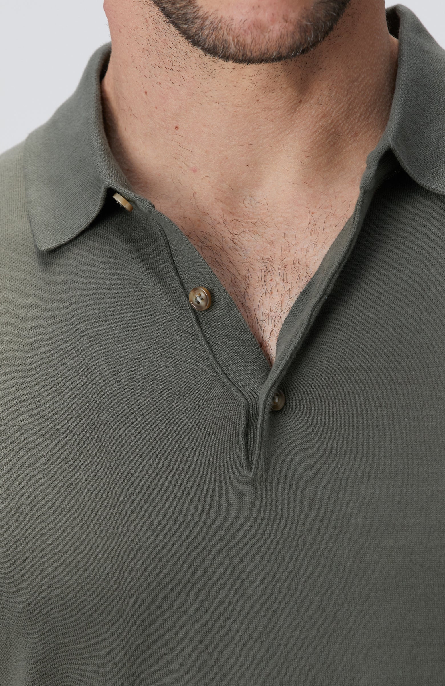 MEN'S Khaki Polo Neck Sweater