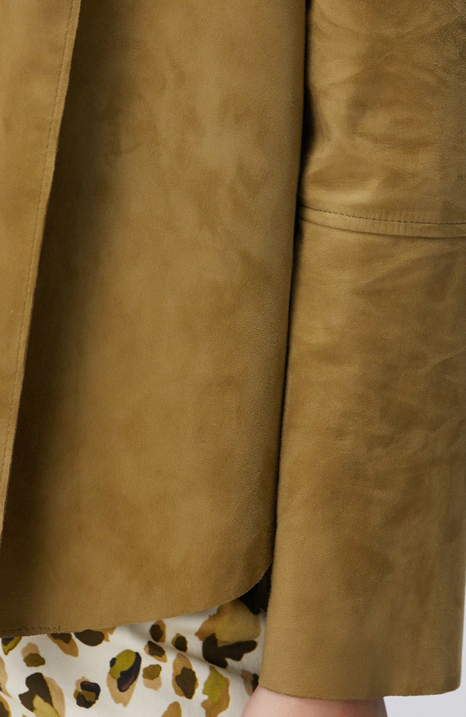 WOMEN'S Khaki Suede Leather Jacket