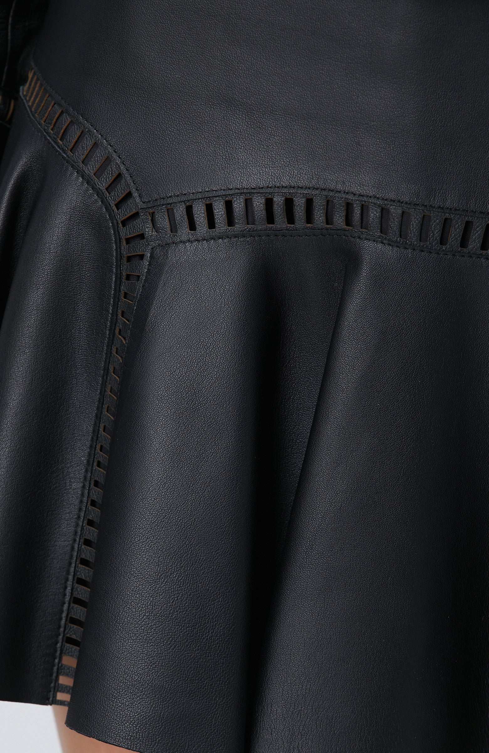 WOMEN'S Black Leather Skirt