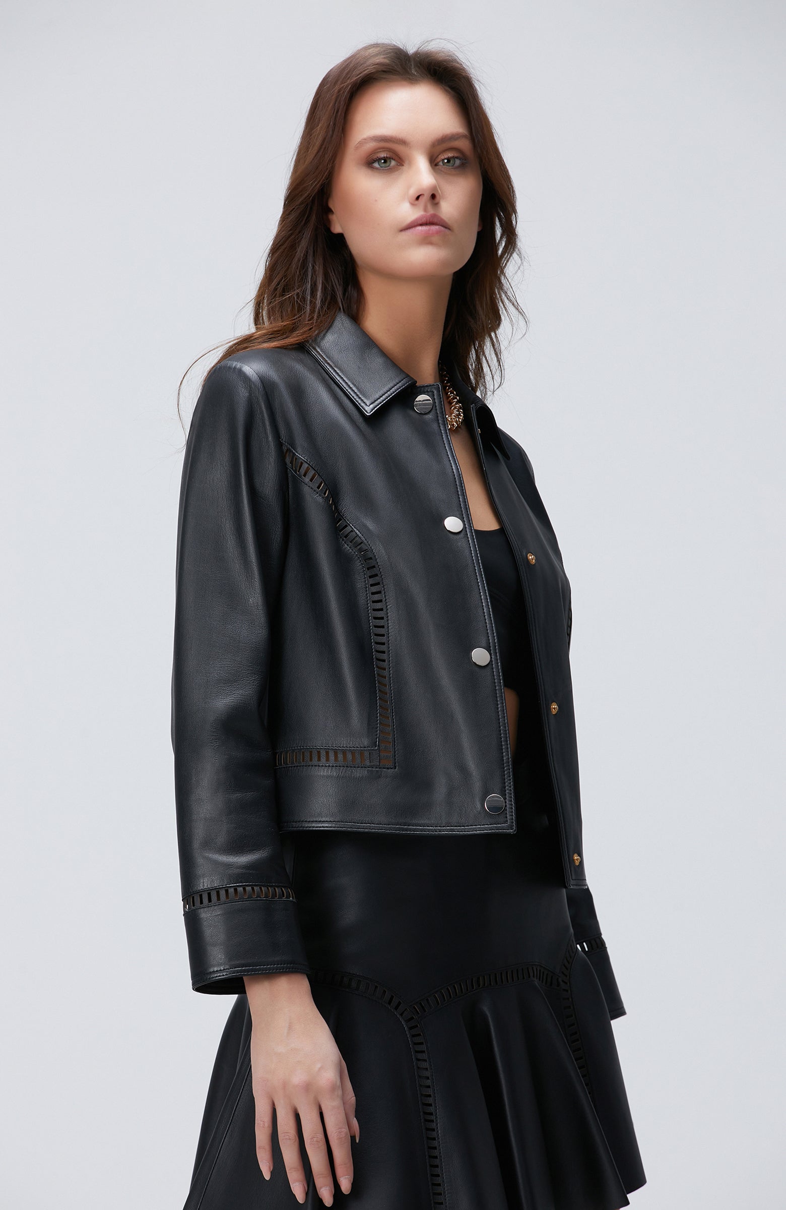 WOMEN'S Black Leather Jacket