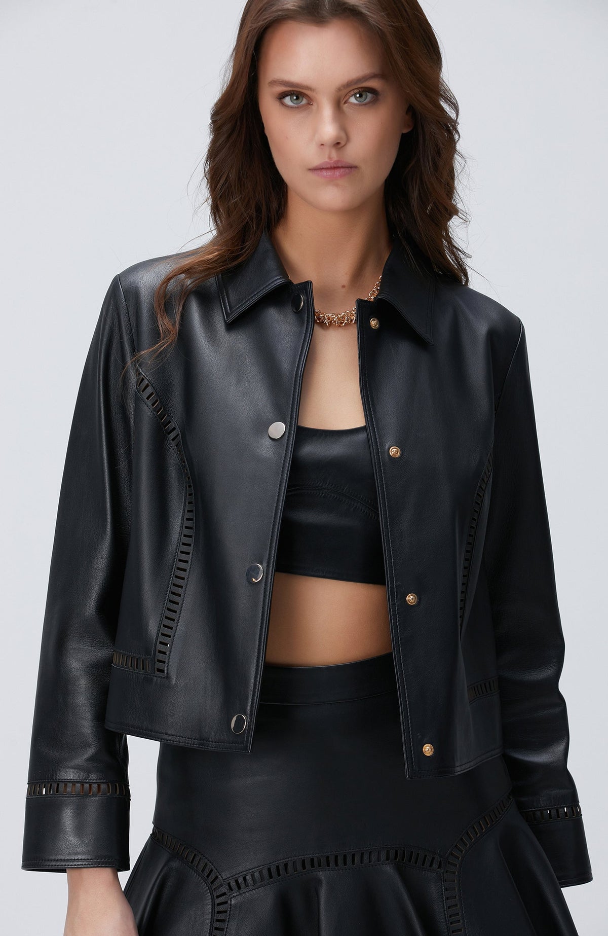 WOMEN'S Black Leather Jacket