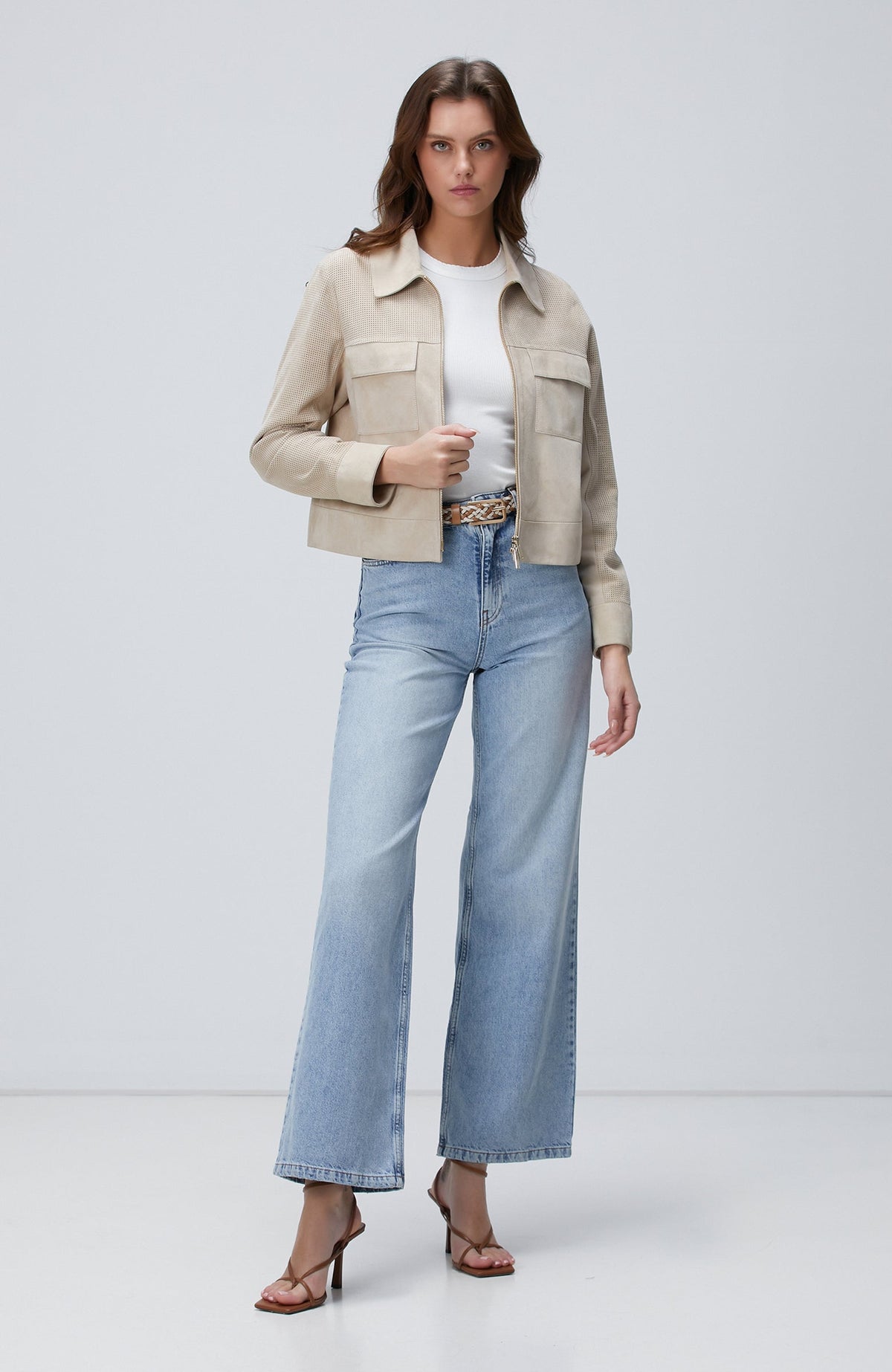 WOMEN'S Stone Leather Jacket