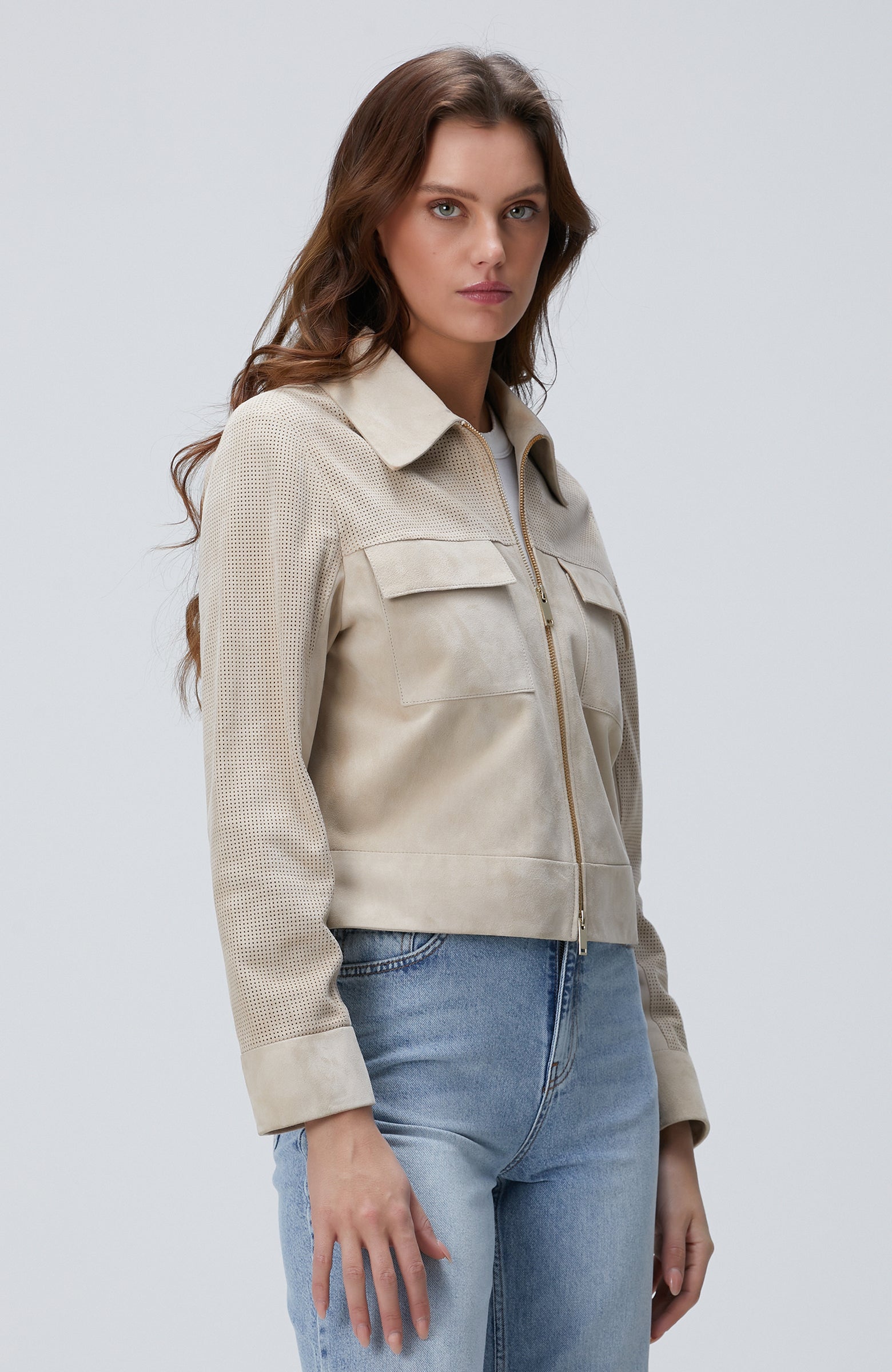 WOMEN'S Stone Leather Jacket