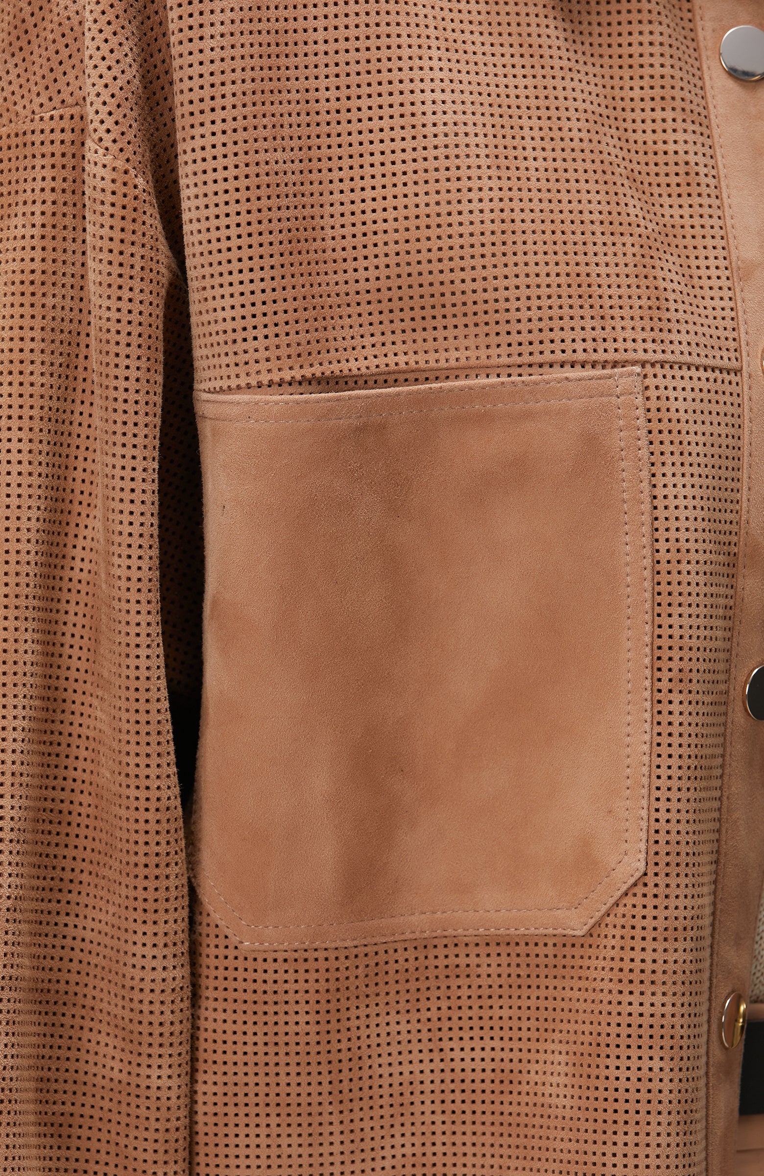 WOMEN'S Camel Suede Leather Shirt