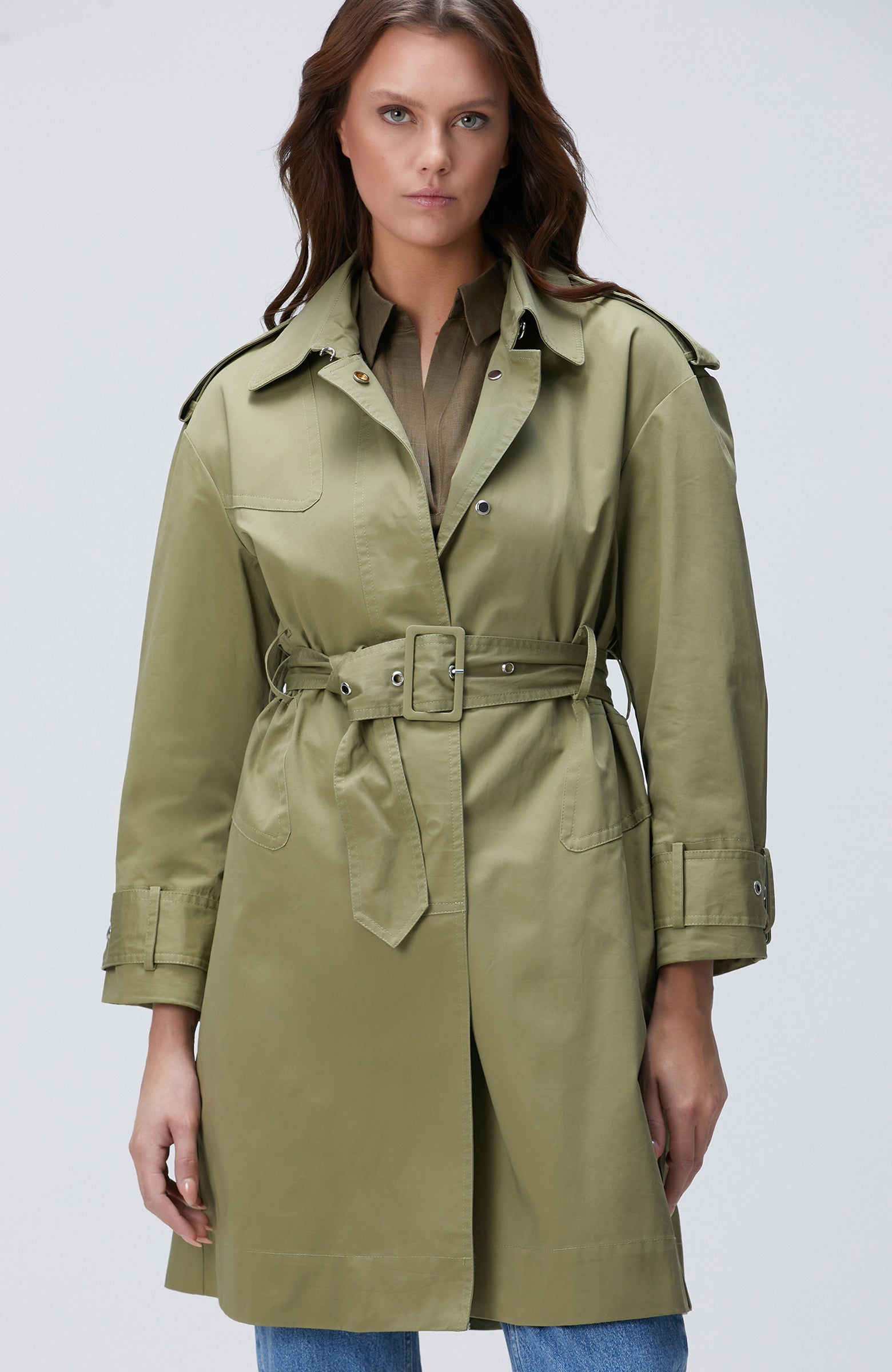WOMEN'S Khaki Trench Coat