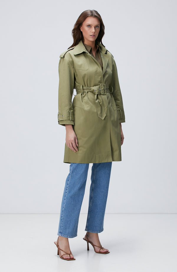 WOMEN'S Khaki Trench Coat