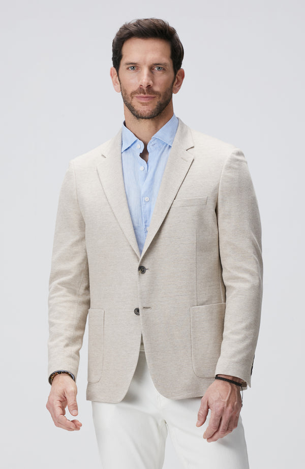 MEN'S Knitted Jacket With Linen Blend