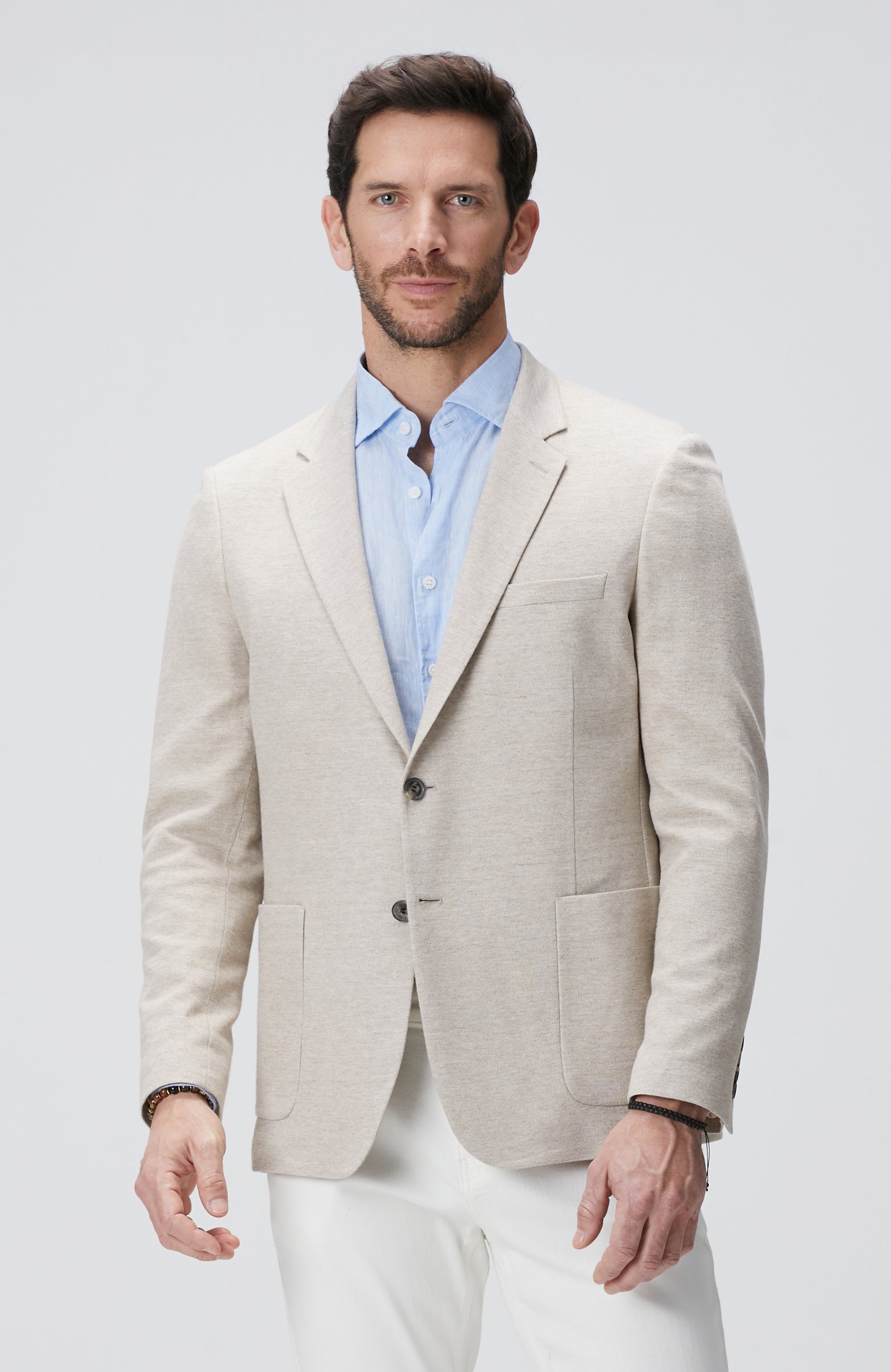 MEN'S Knitted Jacket With Linen Blend