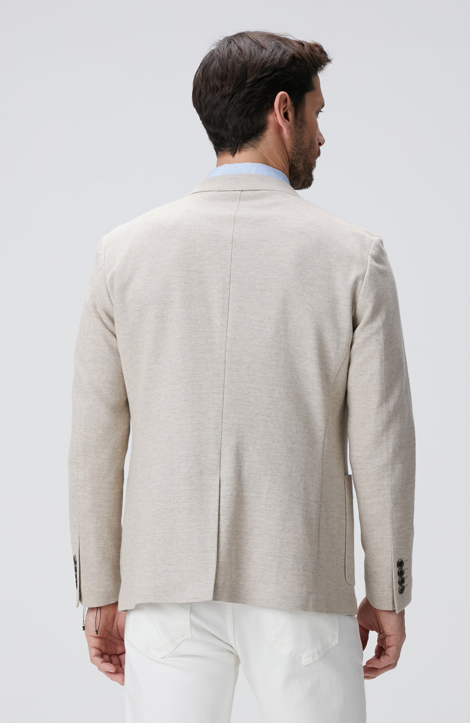 MEN'S Knitted Jacket With Linen Blend