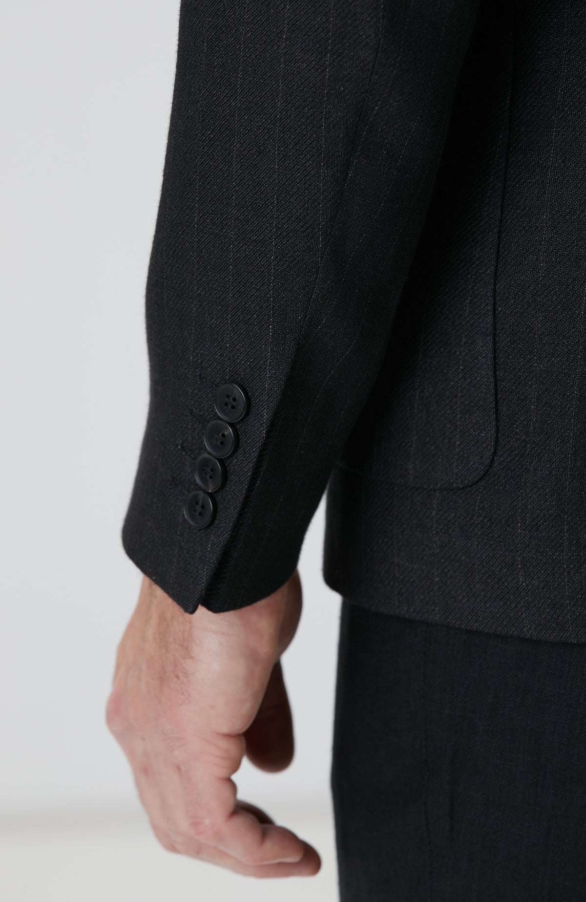 MEN'S Black Linen Blend Suit