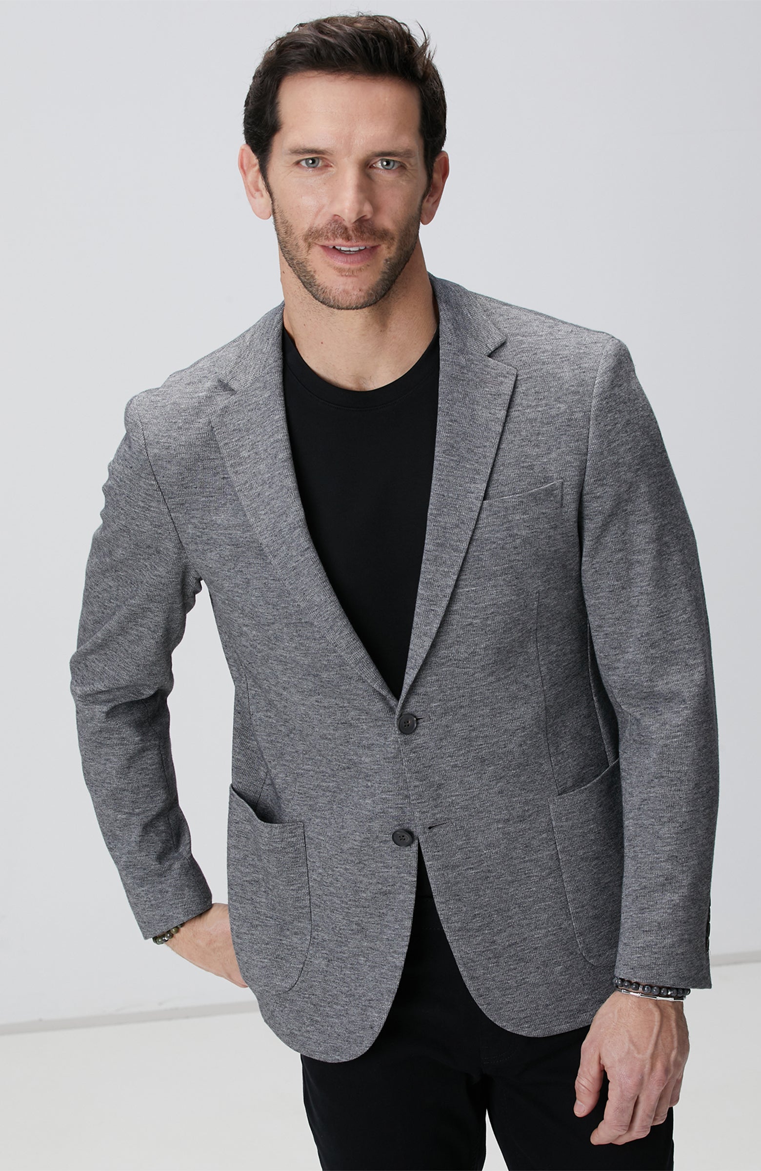 MEN'S Grey Dobby Jacket