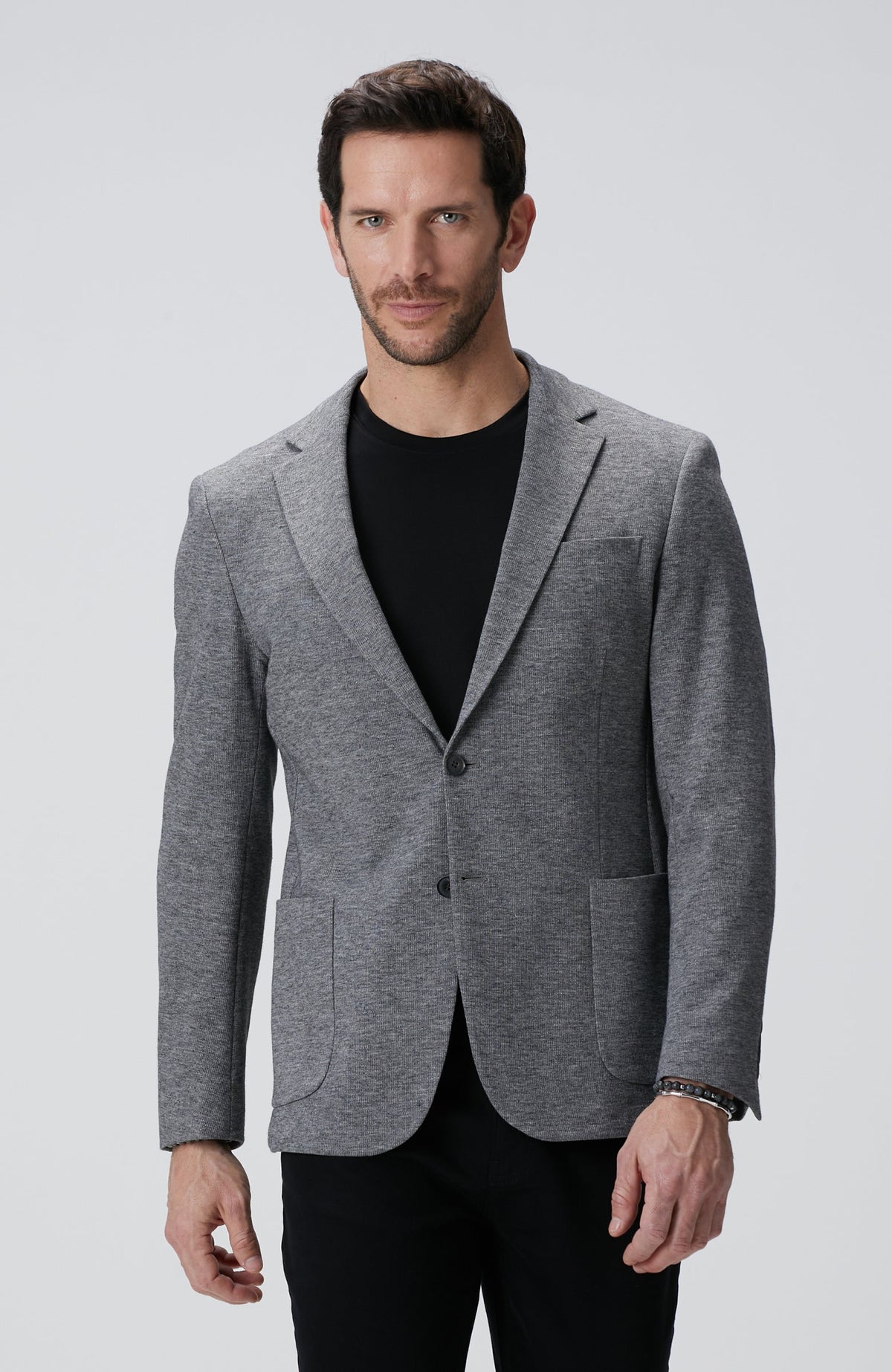 MEN'S Grey Dobby Jacket