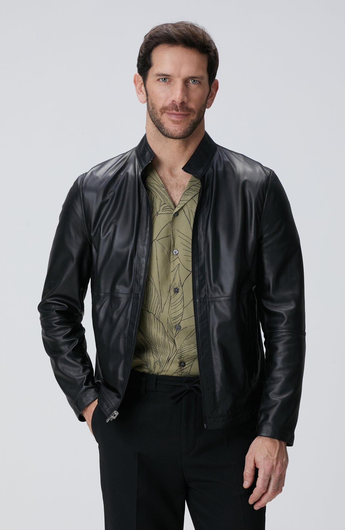 MEN'S Black Suede Coat