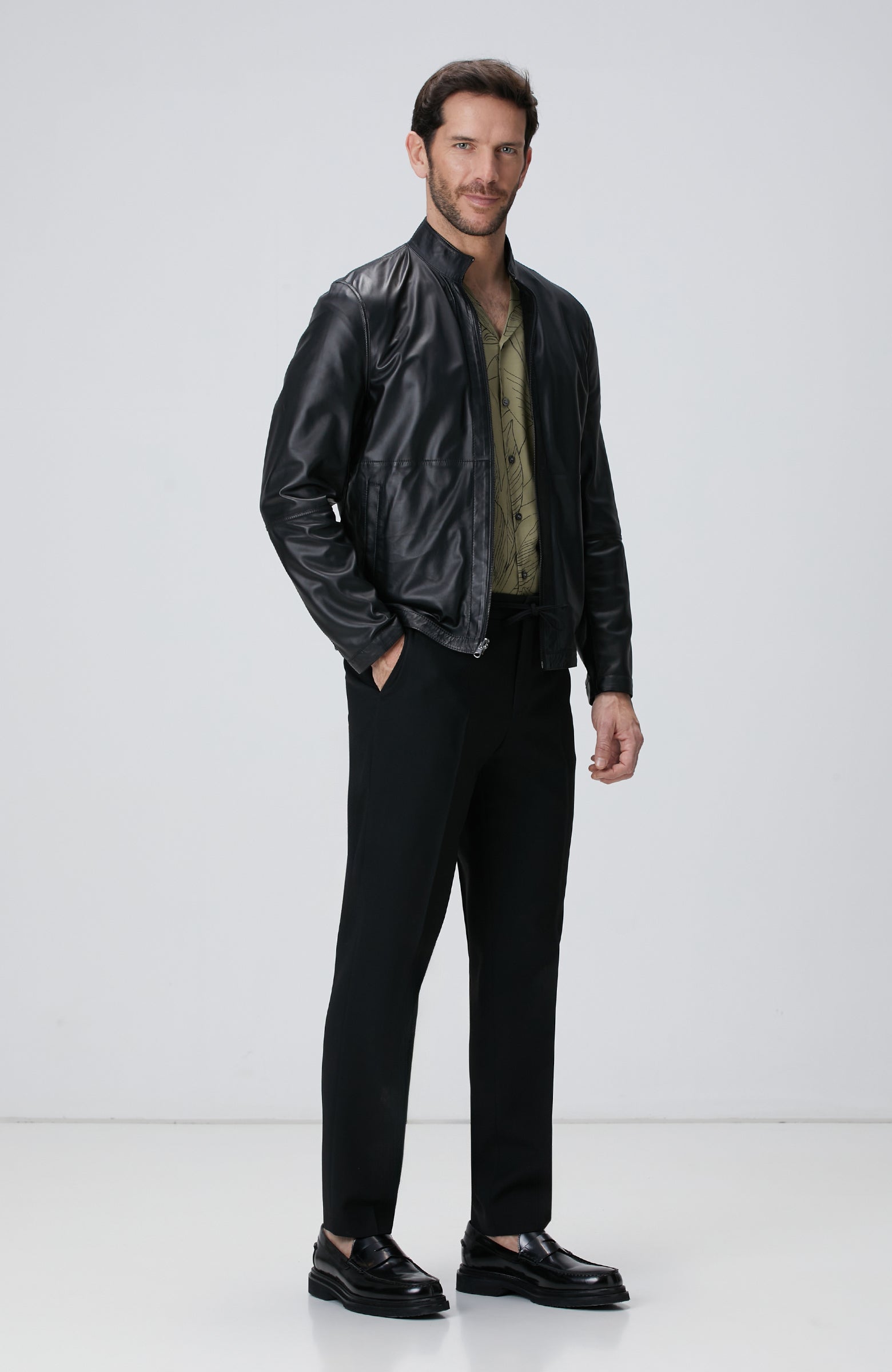 MEN'S Black Suede Coat